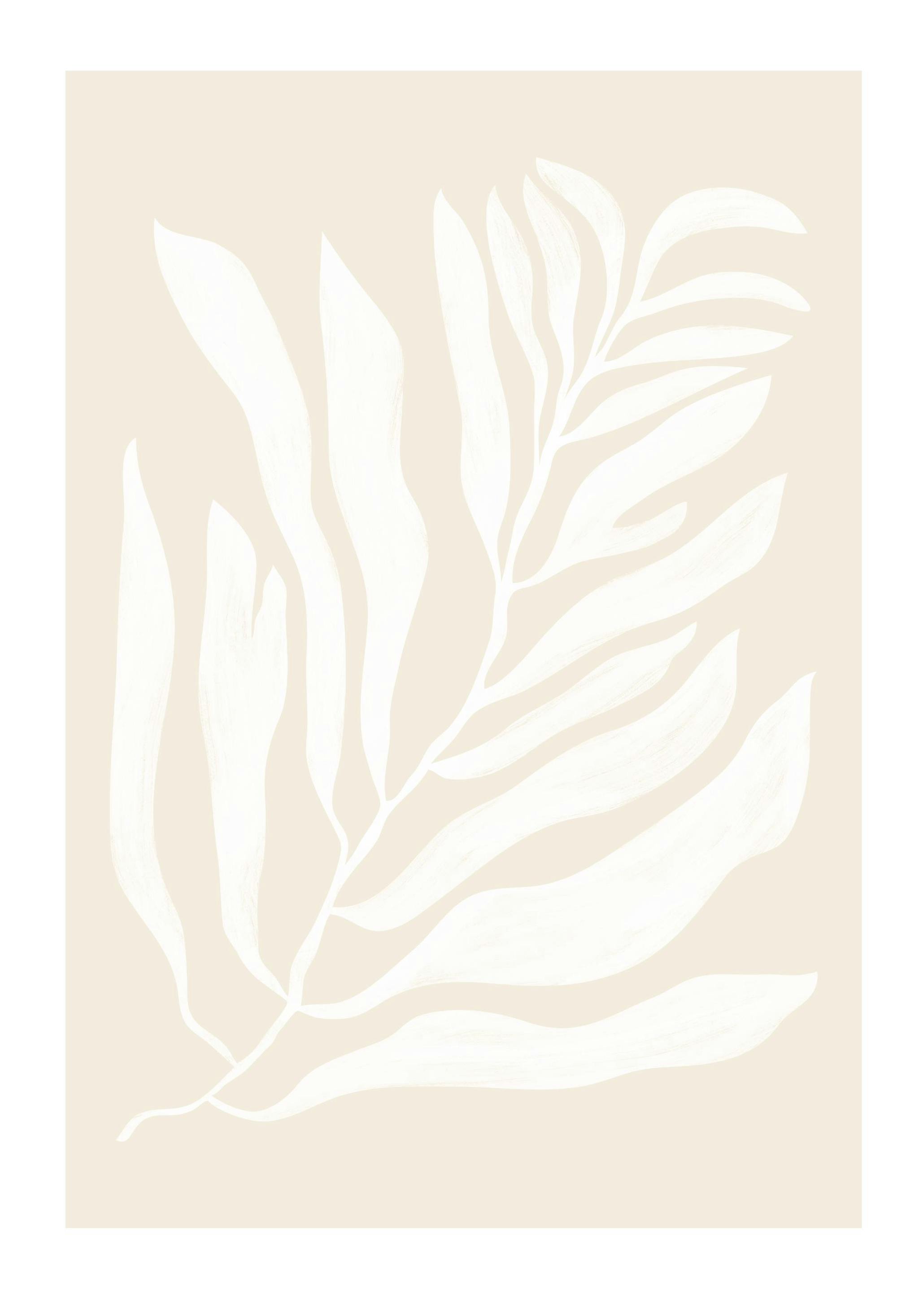 White Botanical No2 Poster (21x30 cm) - Groene planten