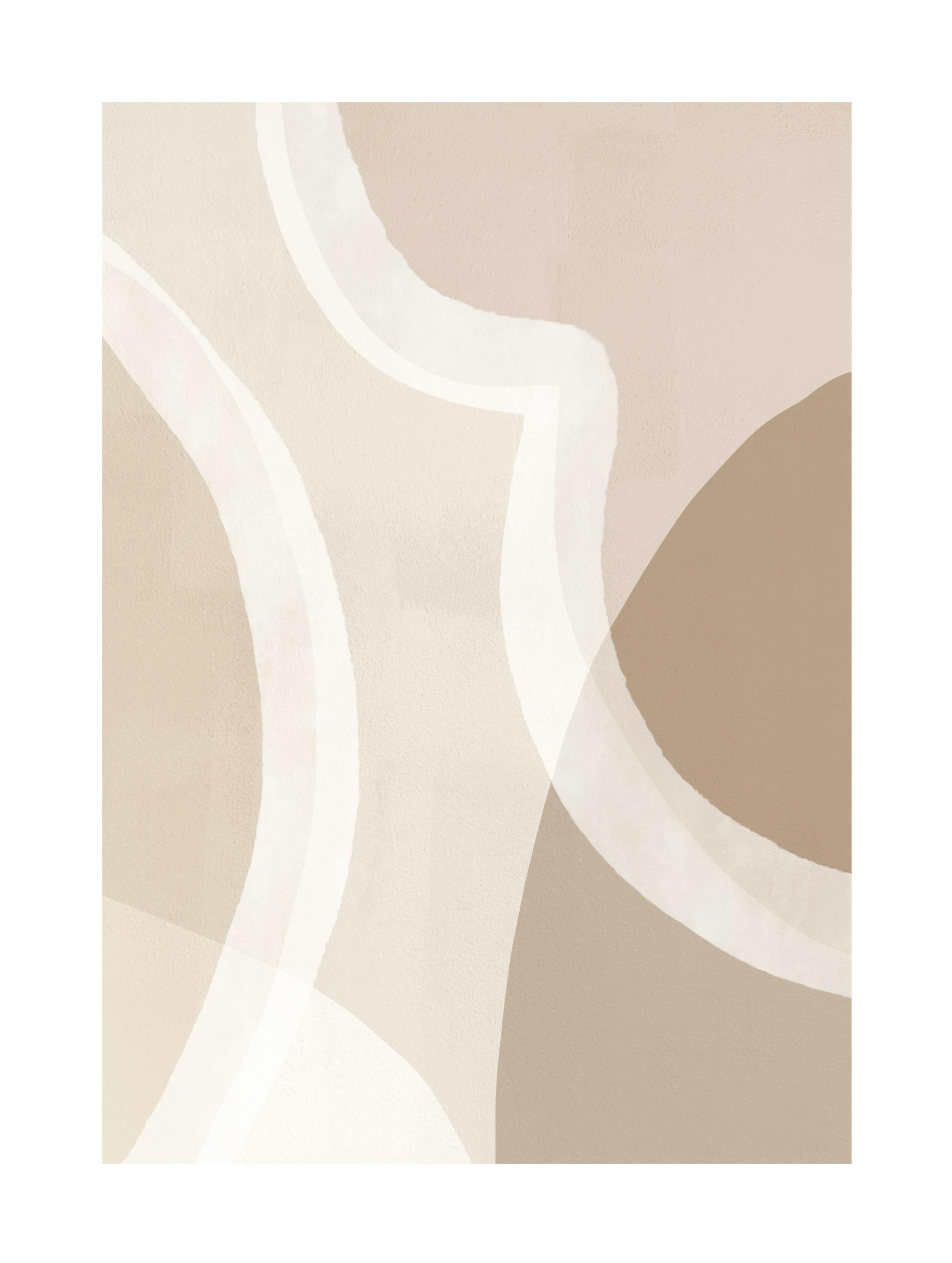 Beige Abstract No1 Print 0