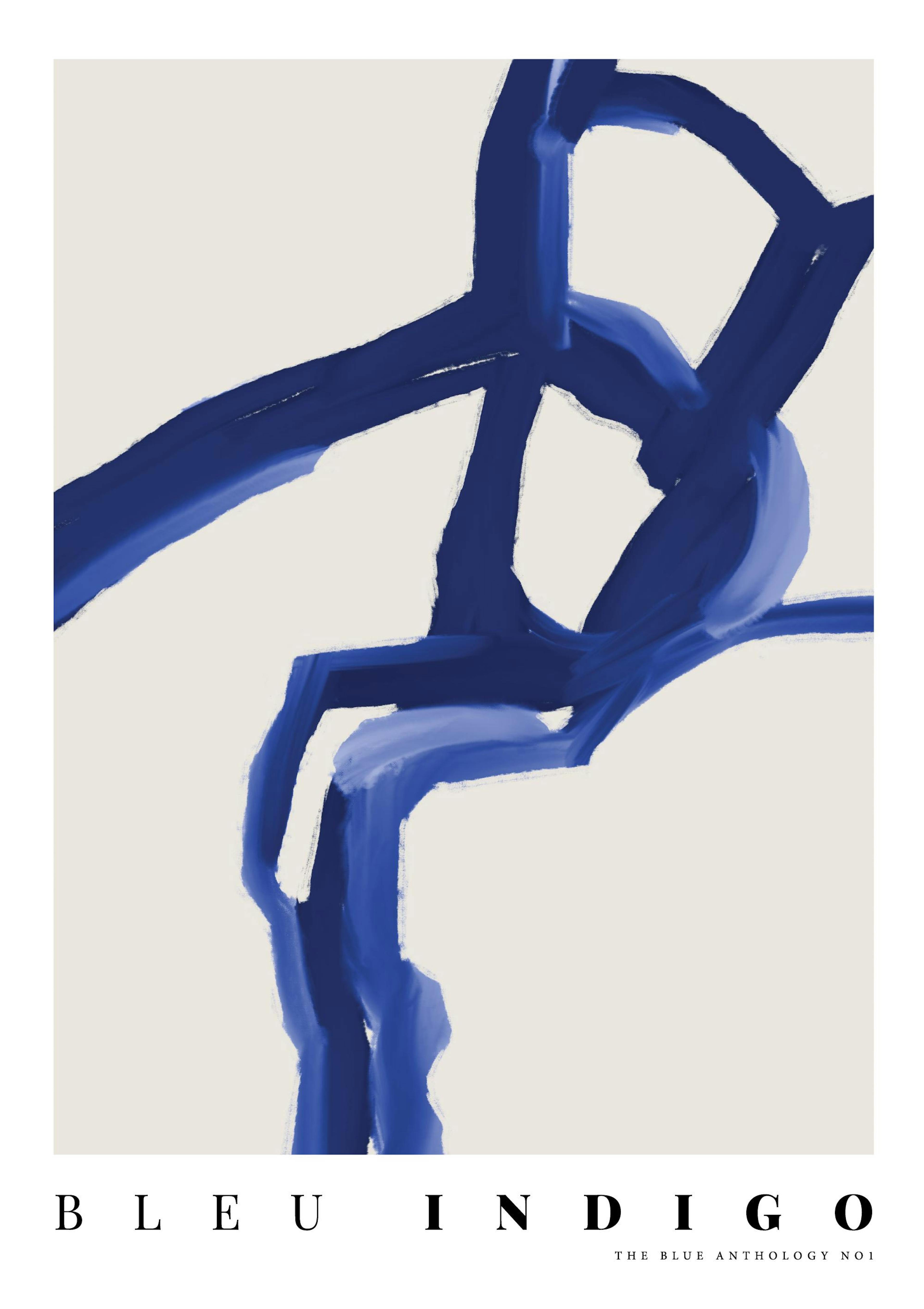 Indigo Abstract No1 Print 0
