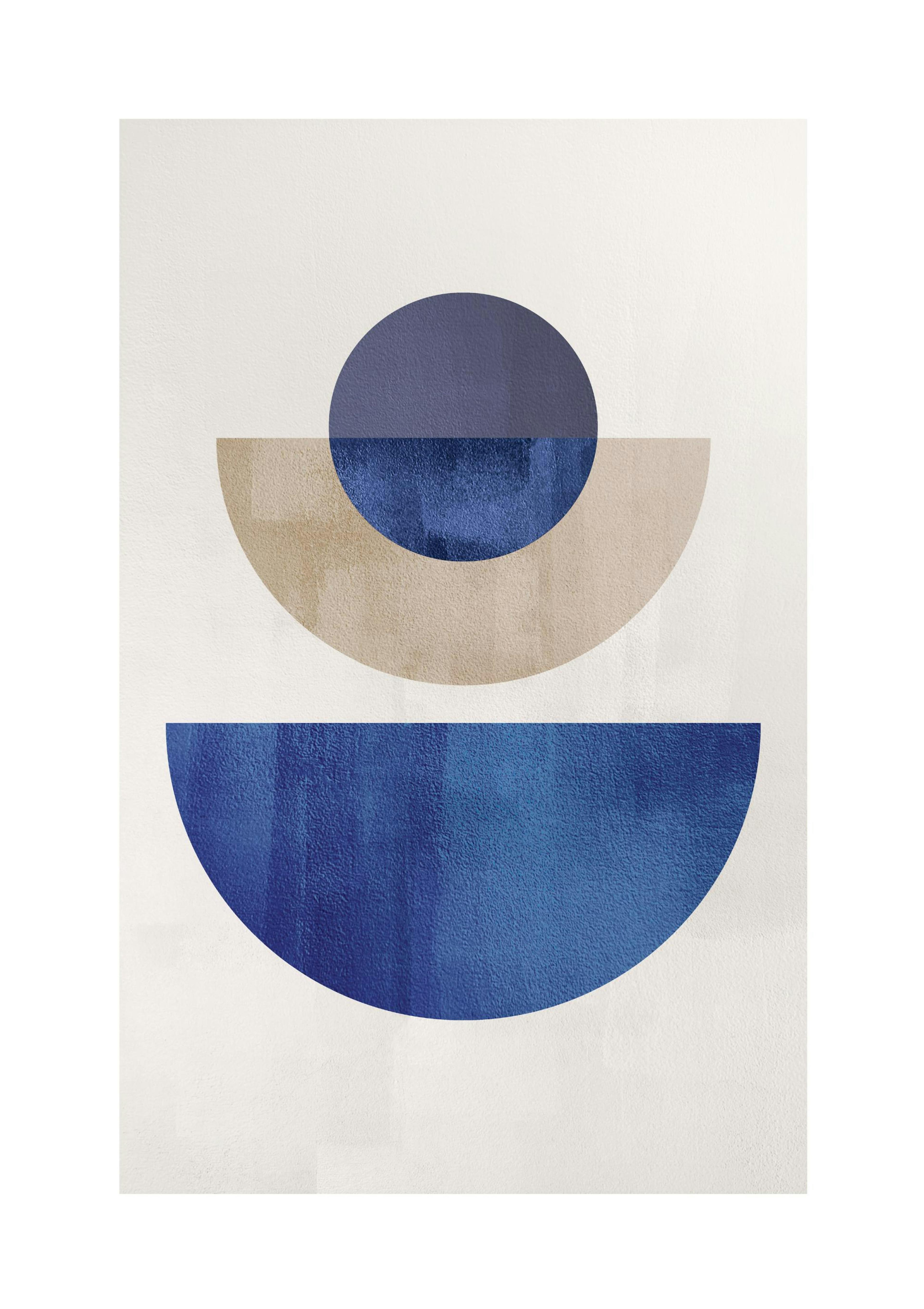 Blue Geometric Poster