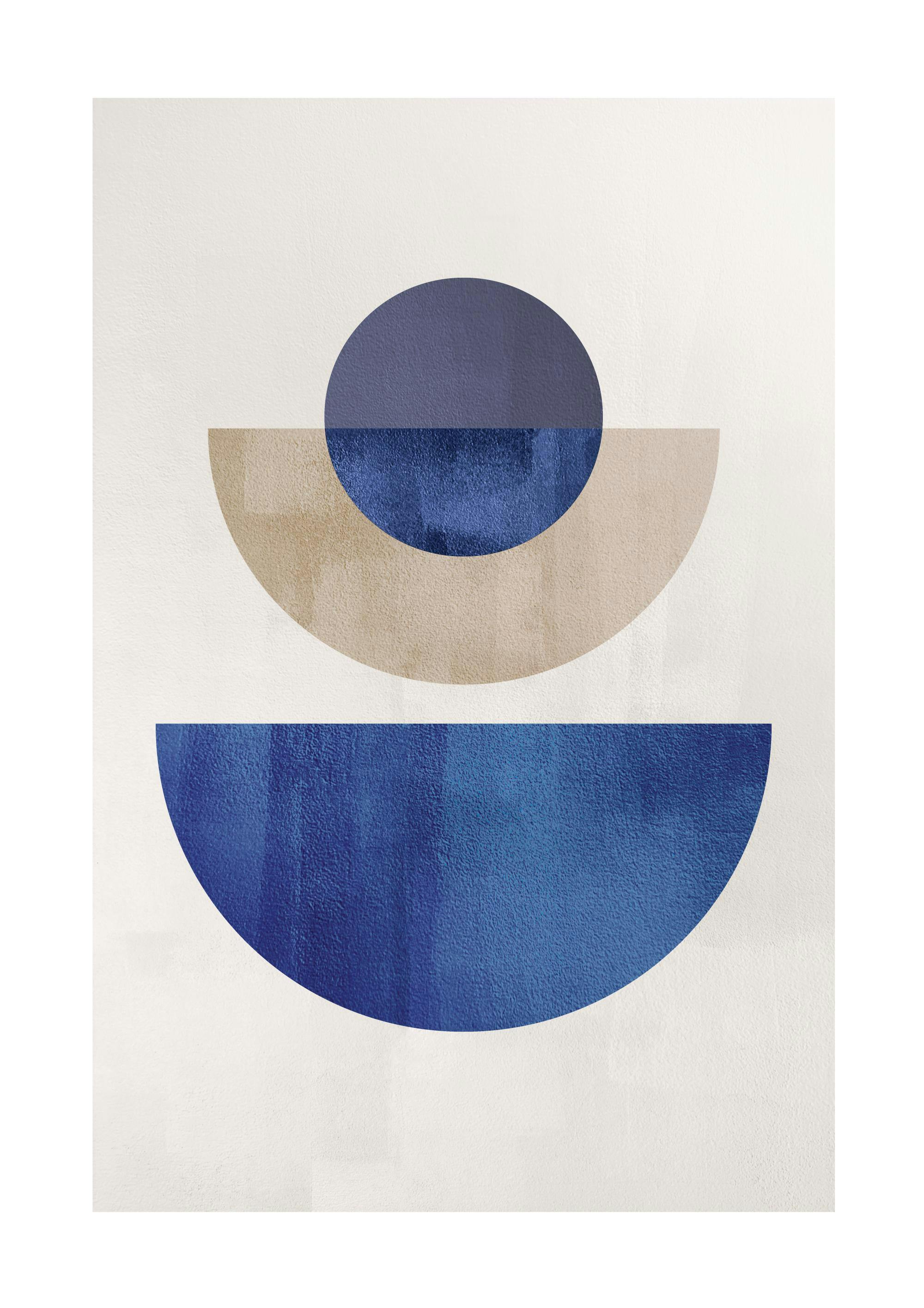 Blue Geometric Poster 0