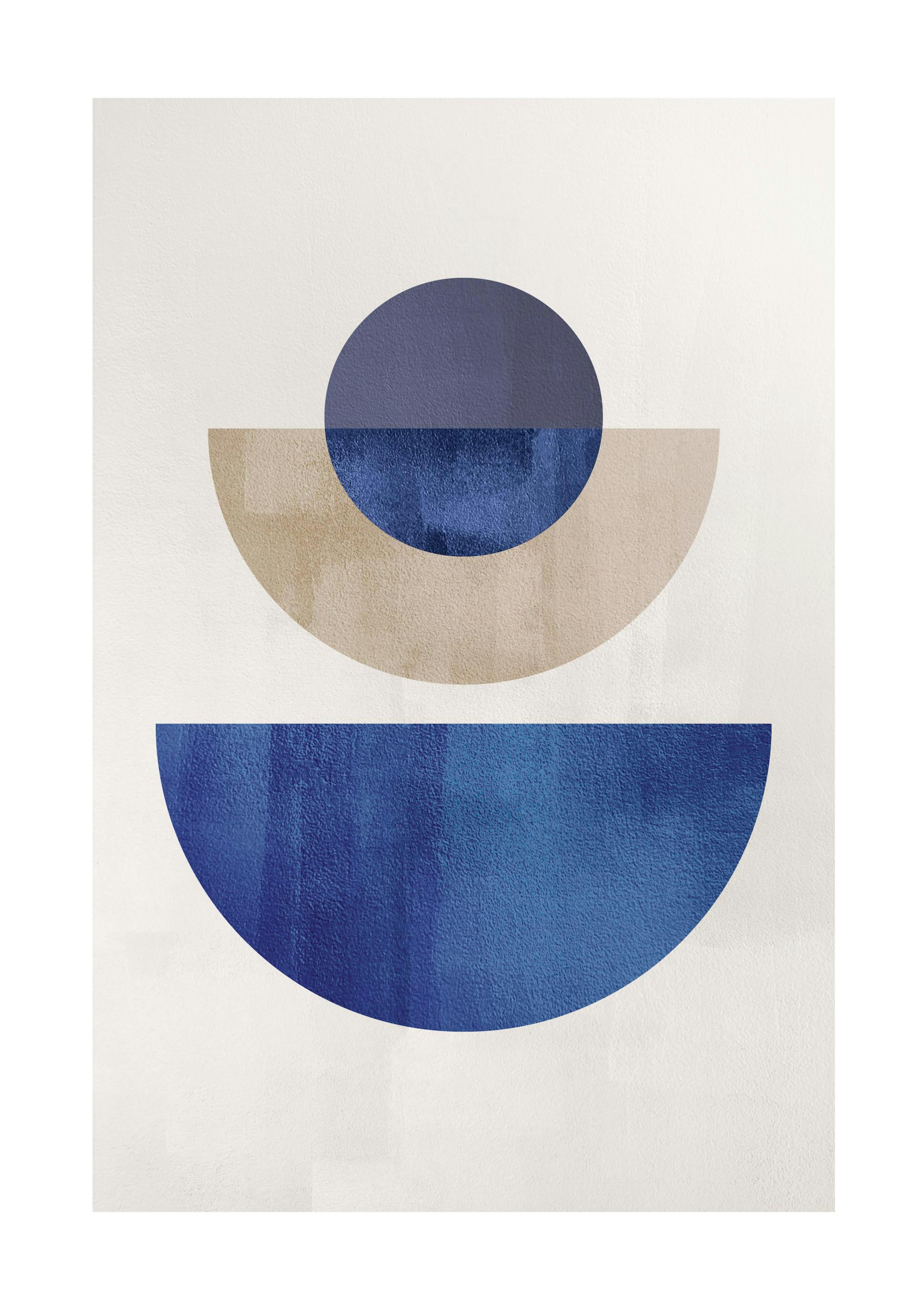 Blue Geometric Poster 0