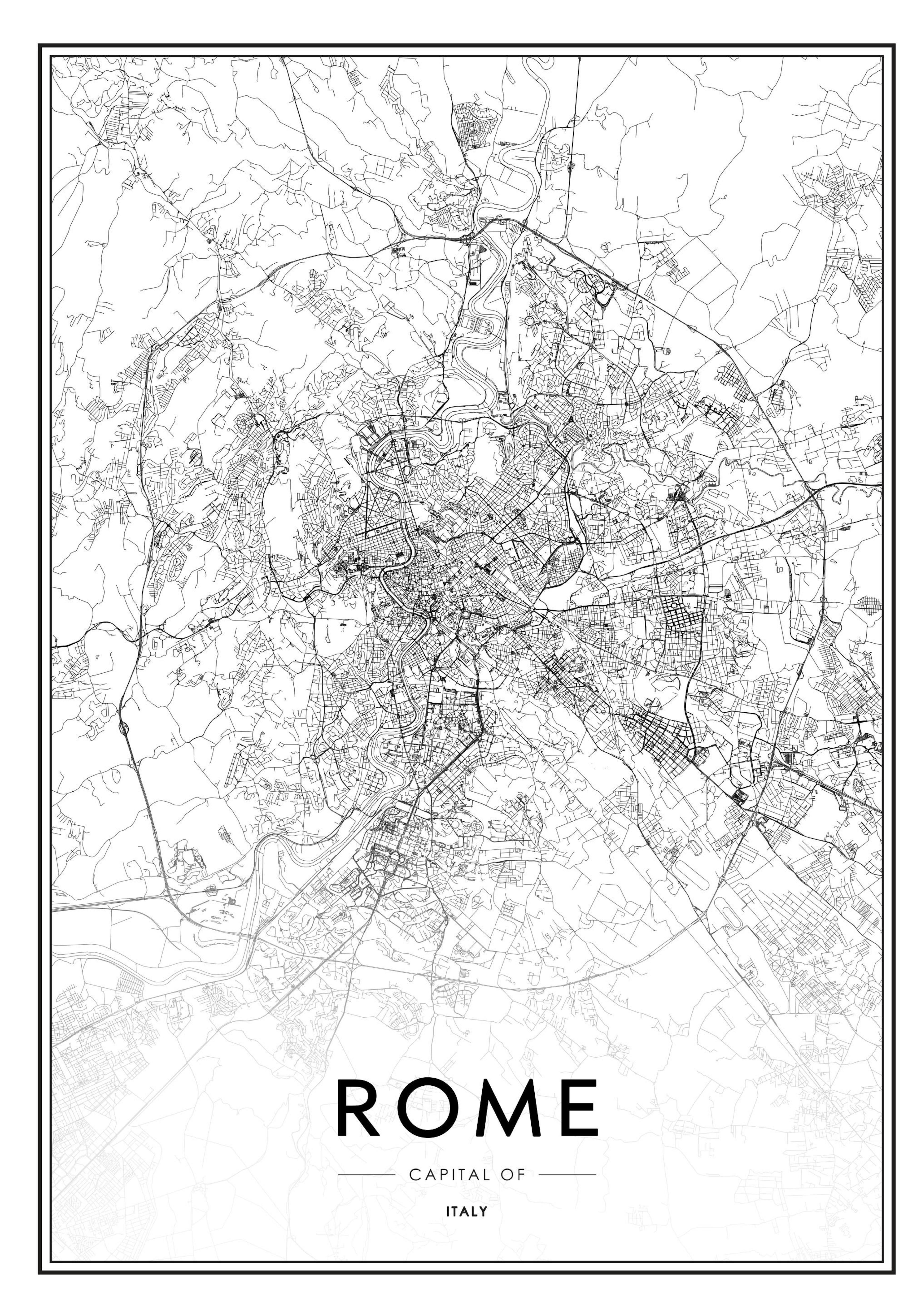 Rome Map Print