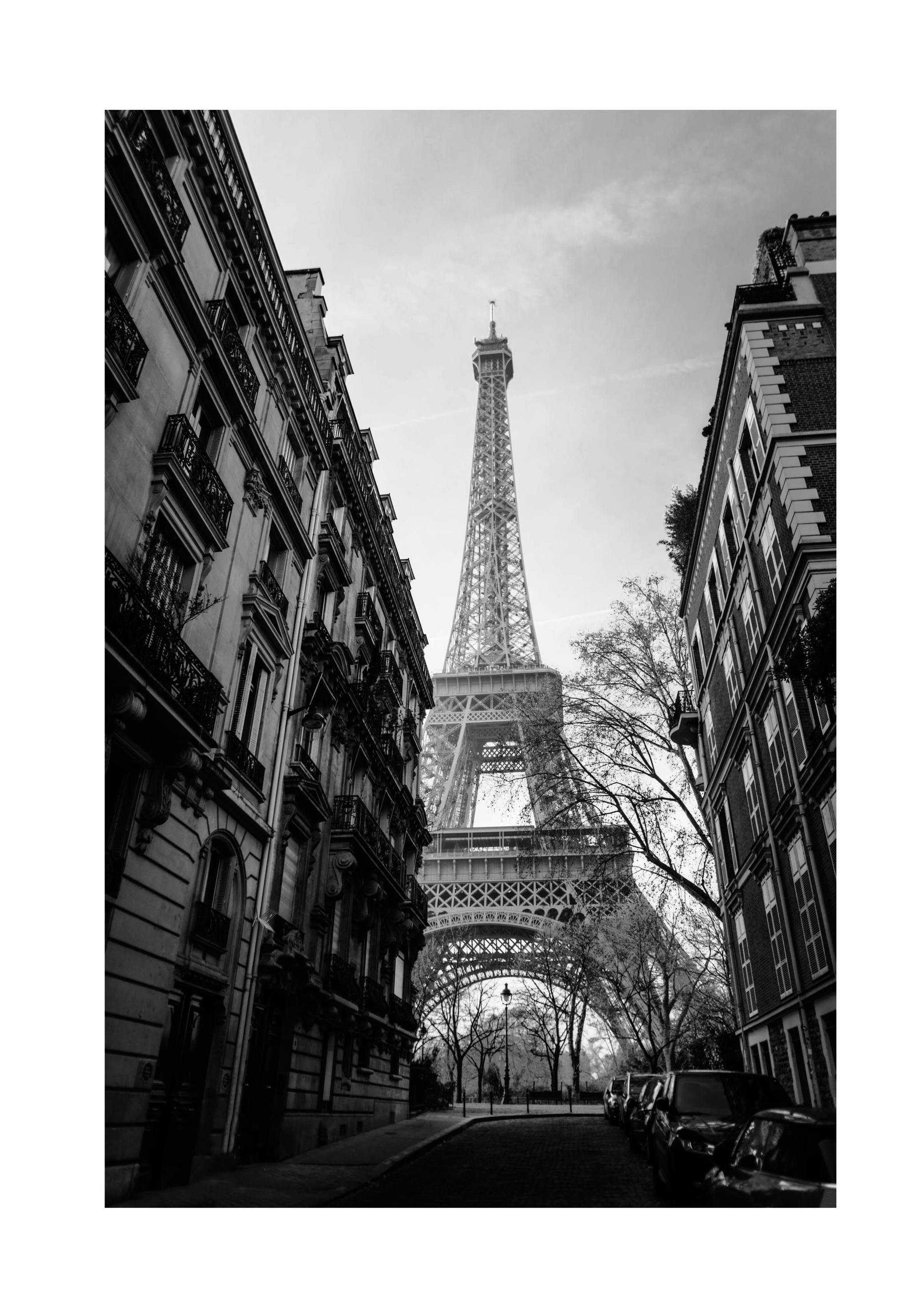 Prints - Street Of Paris Print (21x30 cm) - Black & white prints