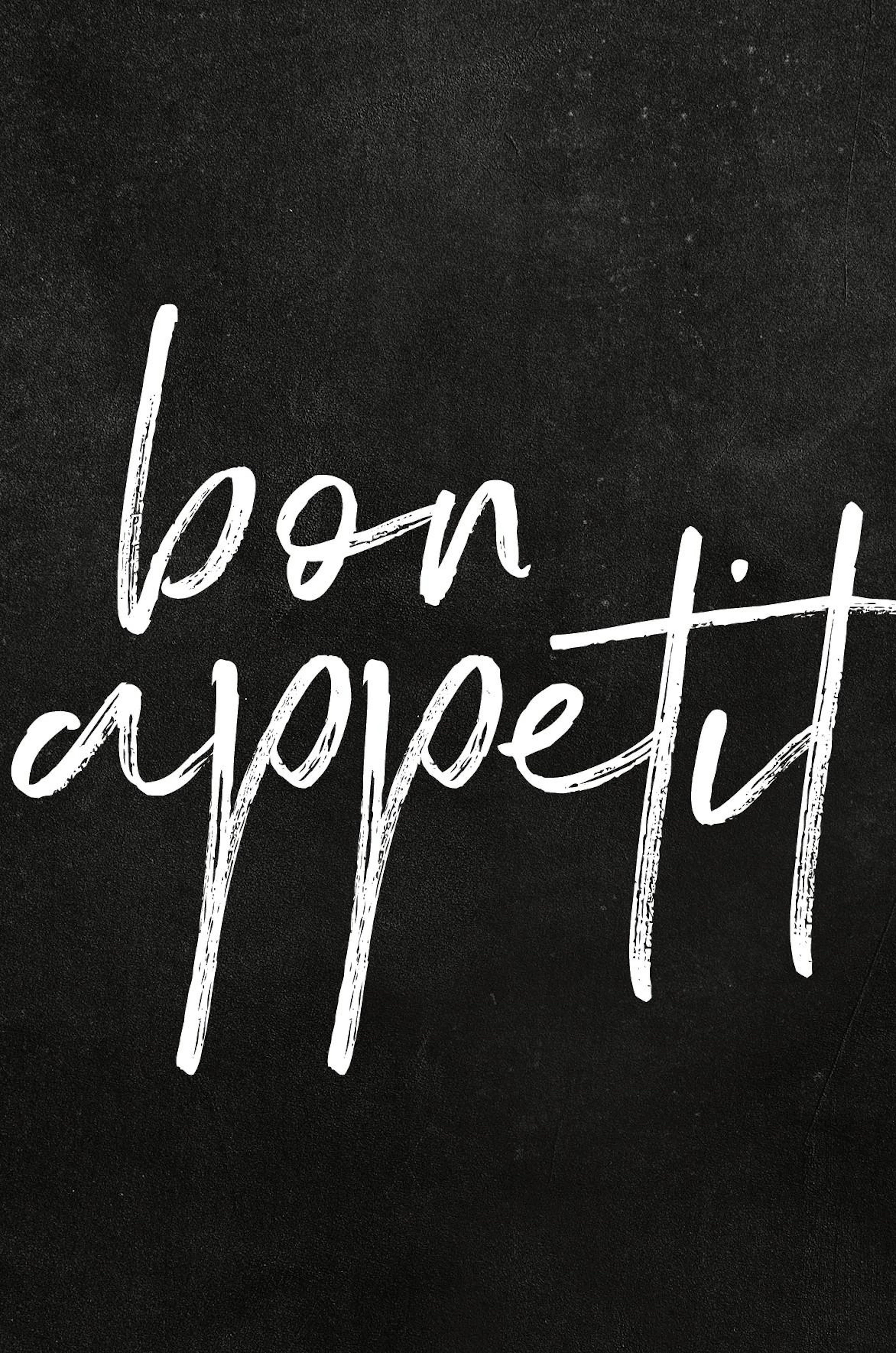 Bon Appetit Black Affiche
