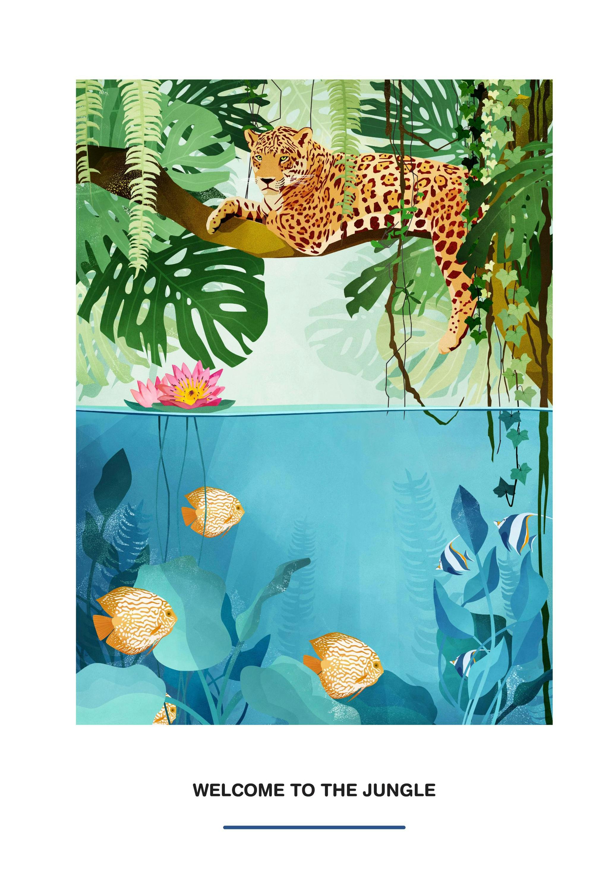 Prints - Welcome To The Jungle Print (50x70 cm) - Kids wall art