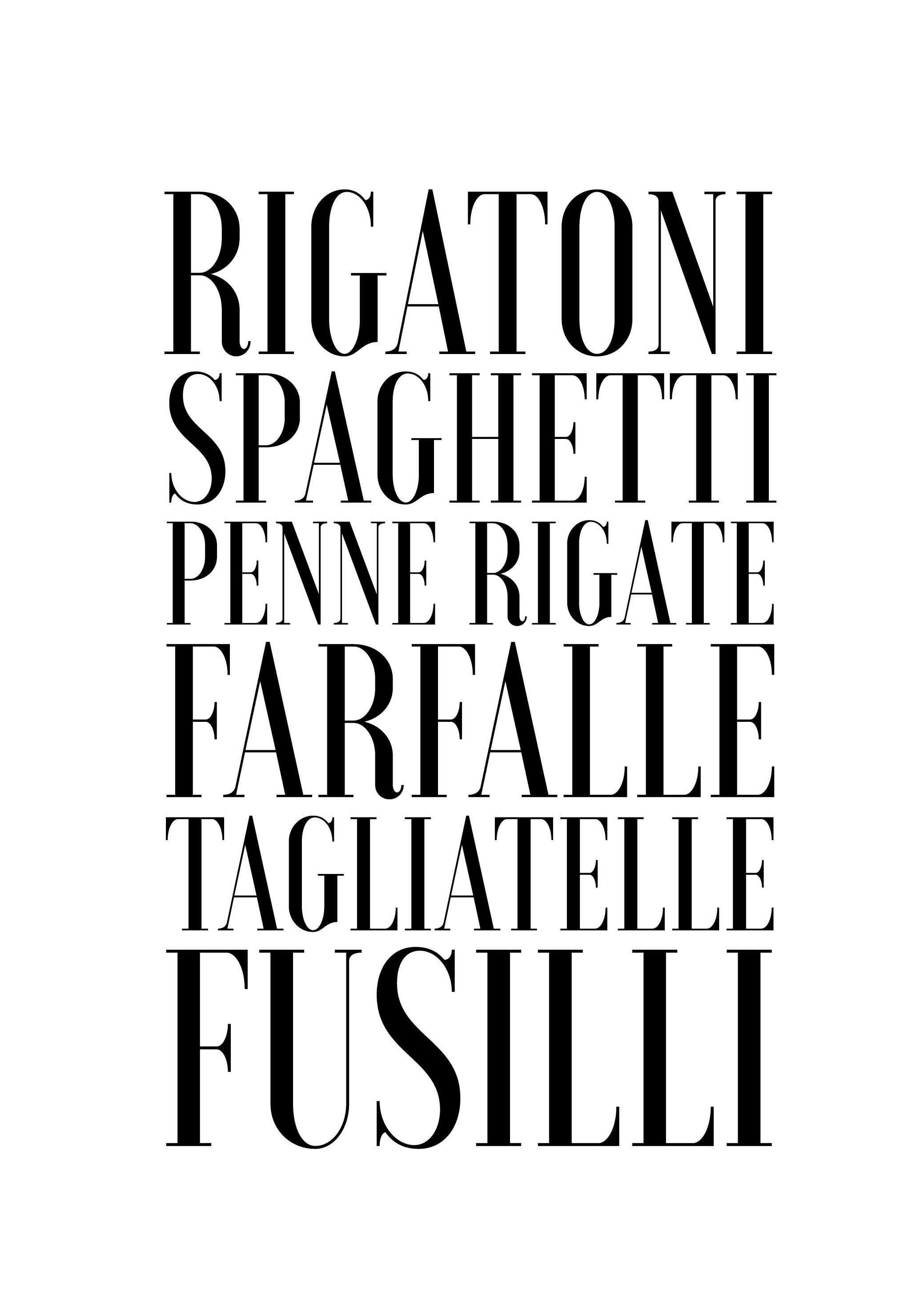 Pasta Plakat (30x40 cm) - Plakater > Tekstplakater