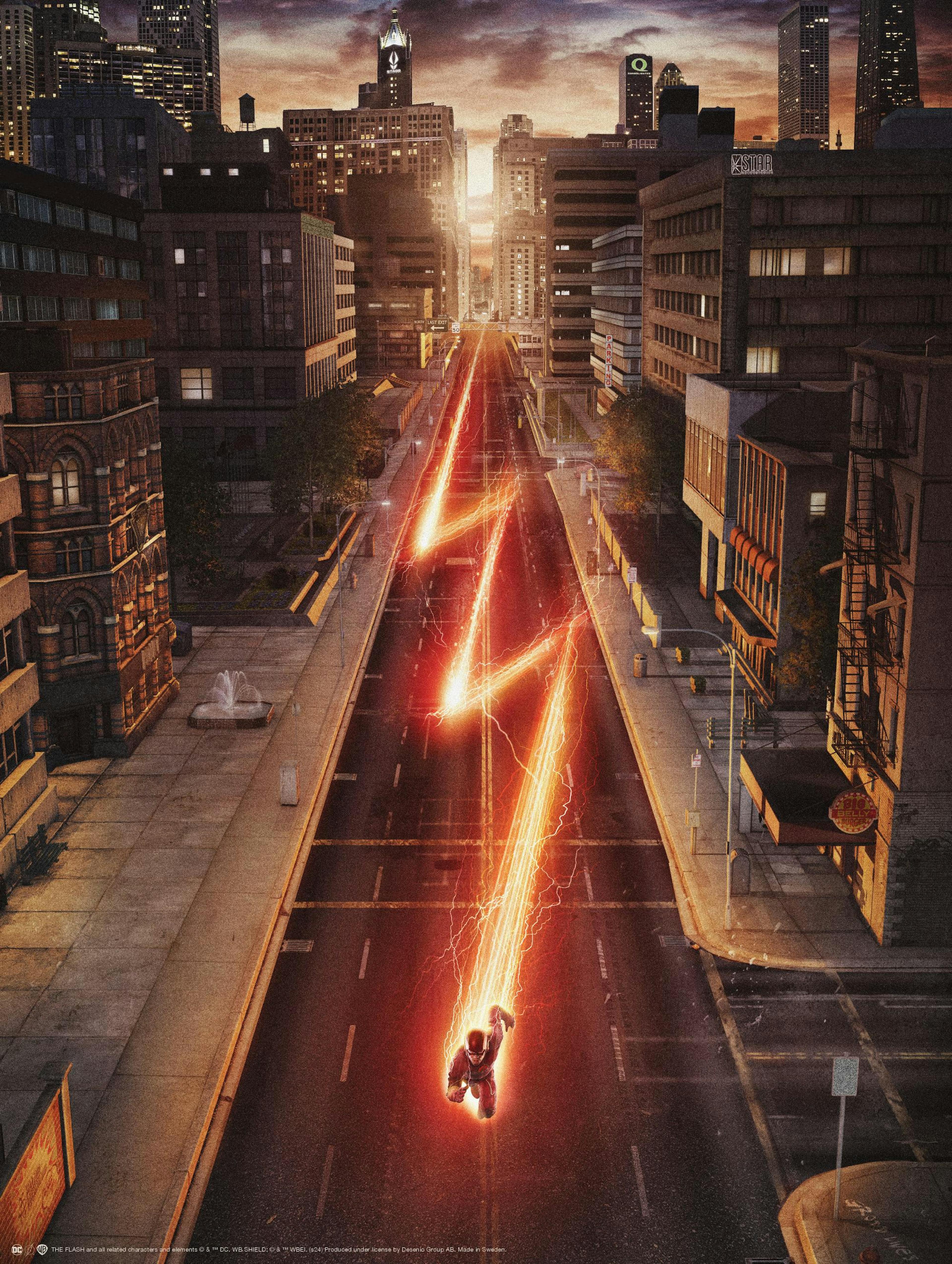 The Flash™ - Running in Central City Poster