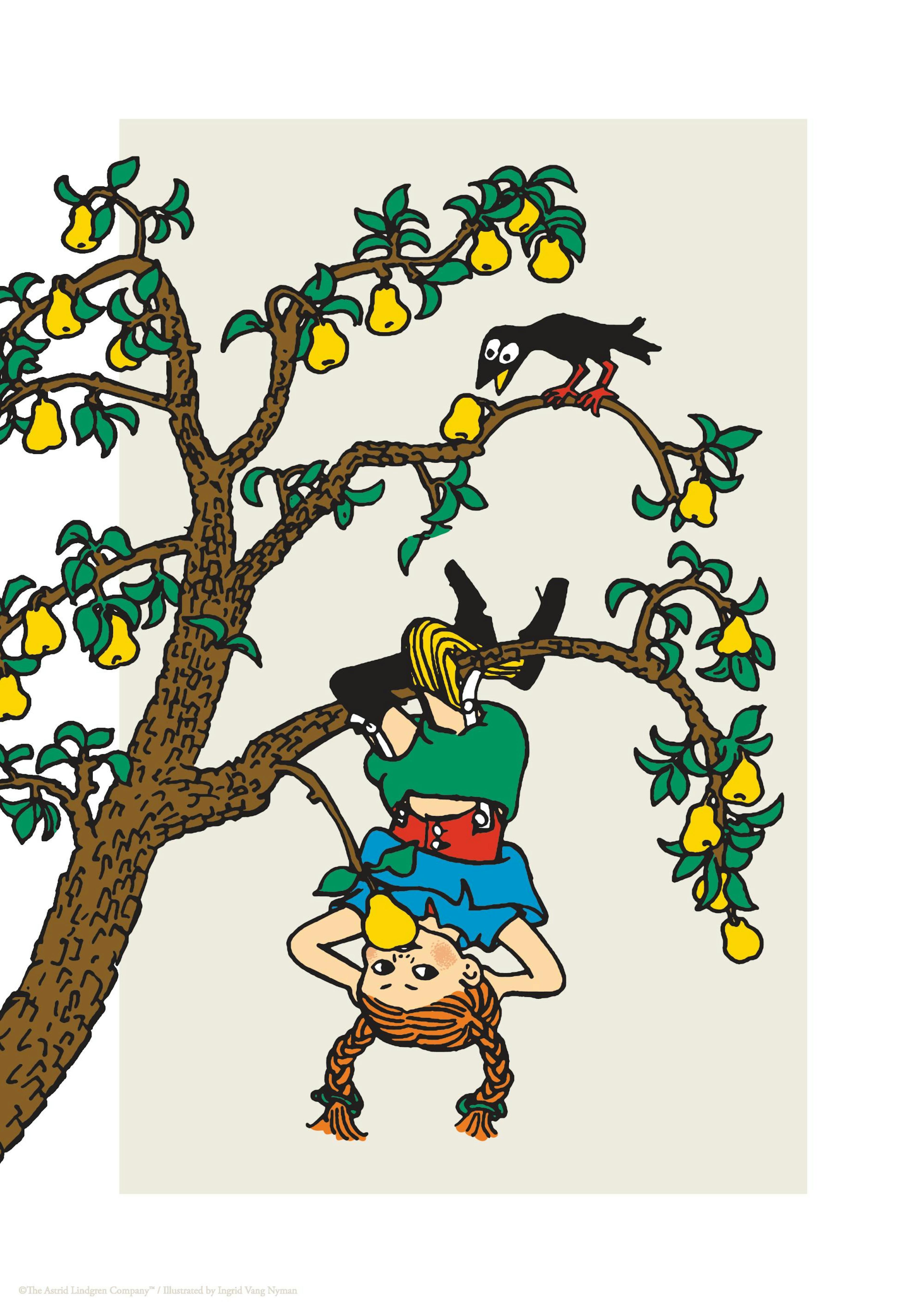 Pippi Longstocking in the Tree Print
