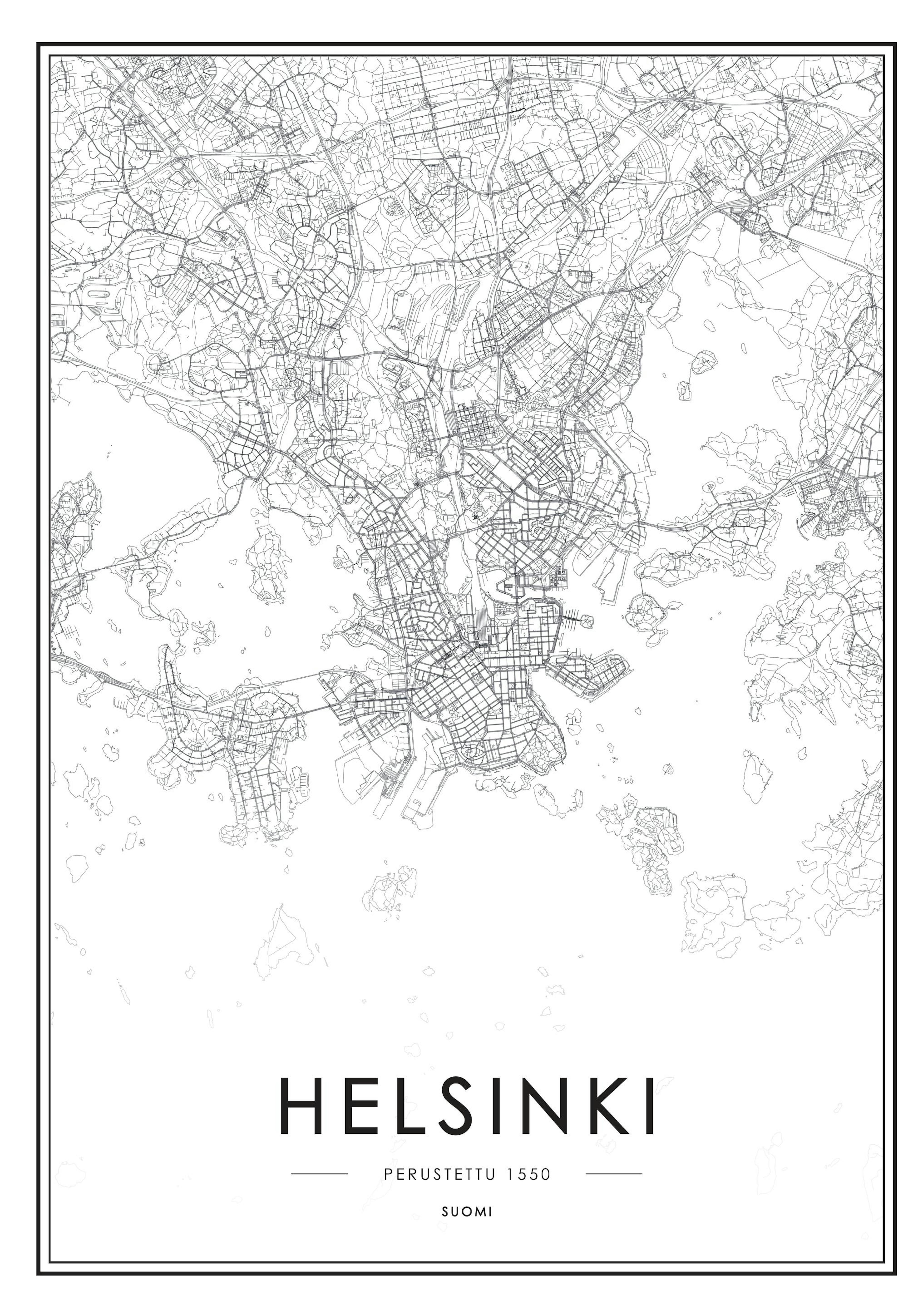 Helsinki Map, Print