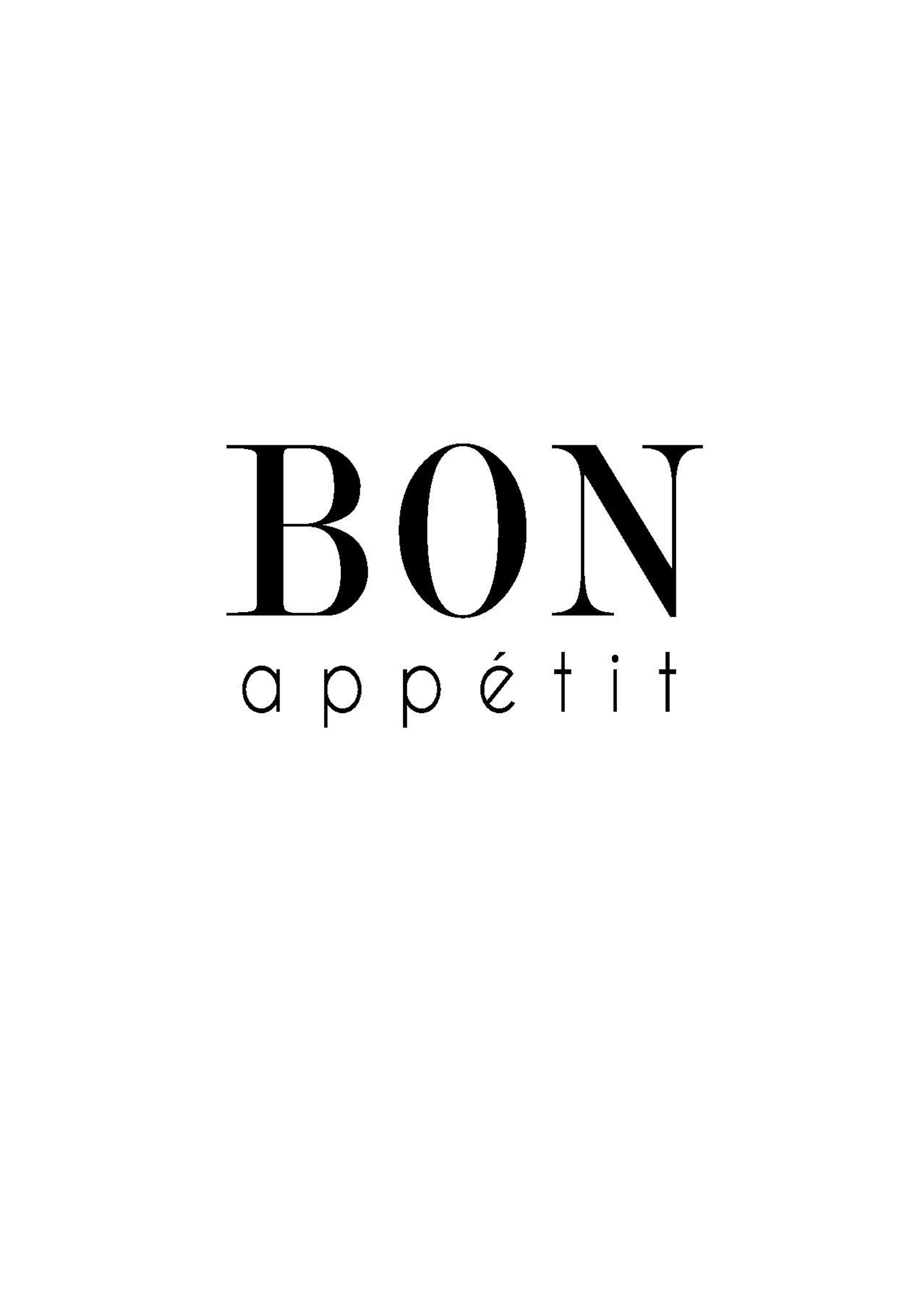 Bon Appetit Text, Print