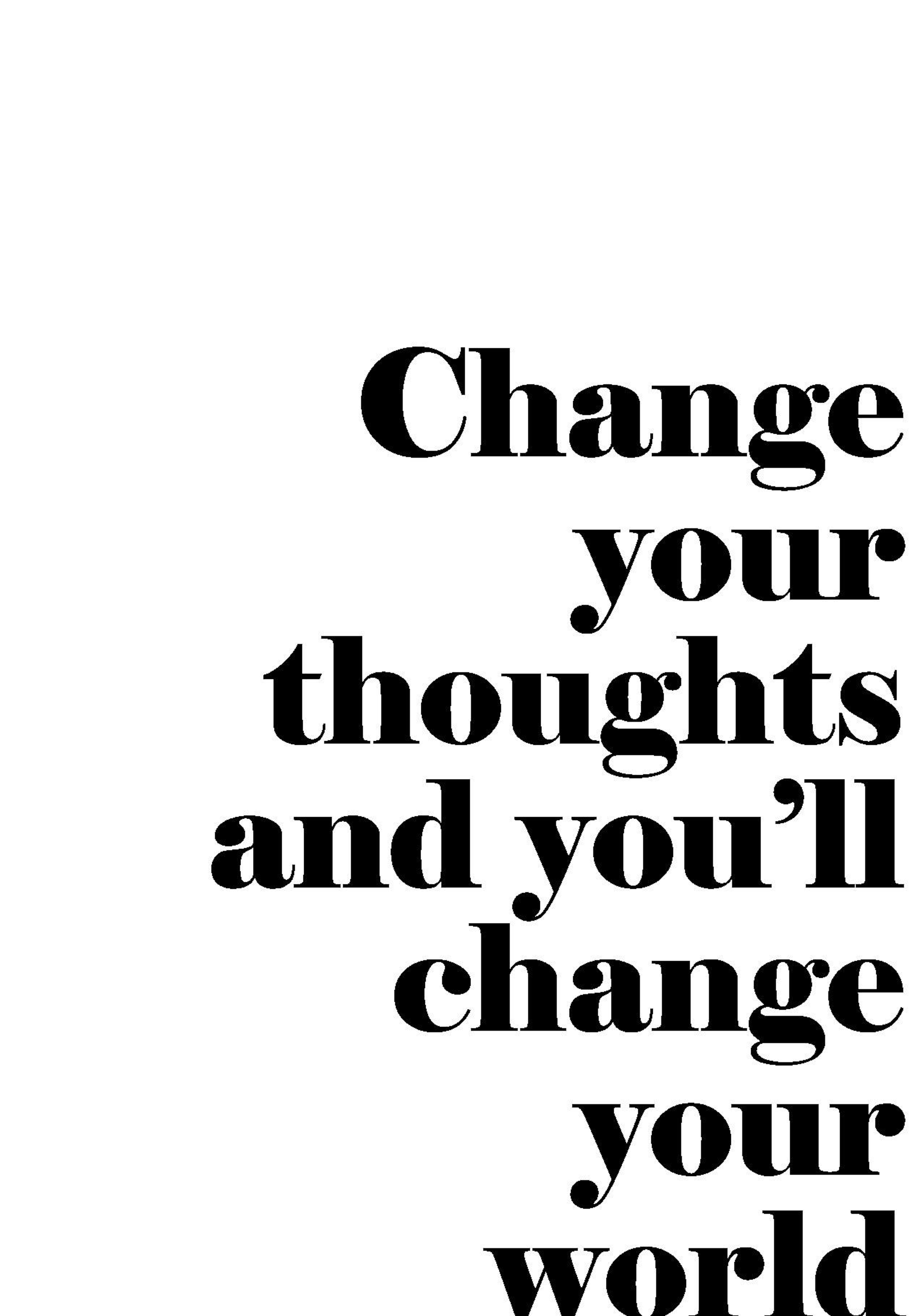 Change Your Thoughts, Poster