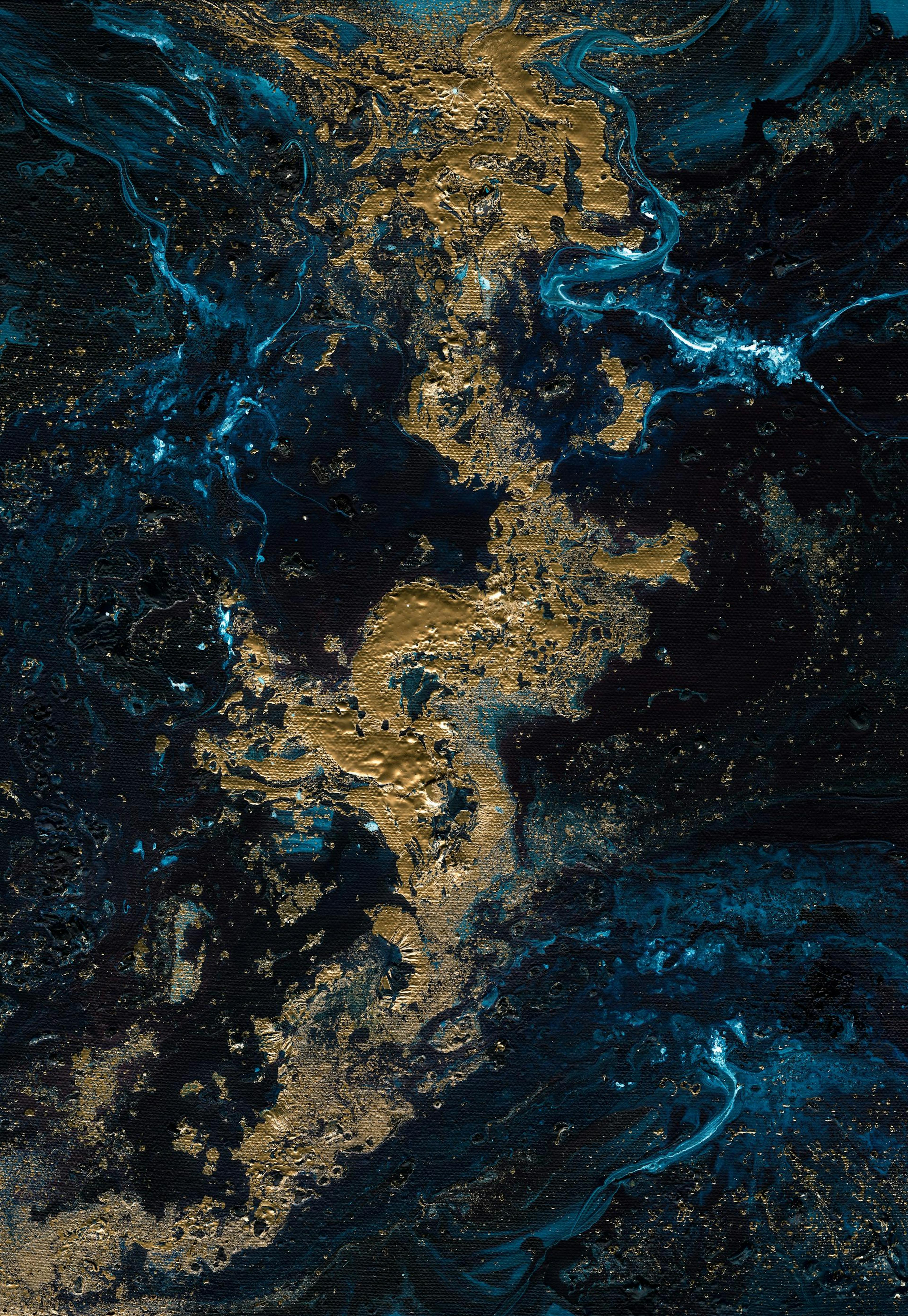 Blue Gold Print 0