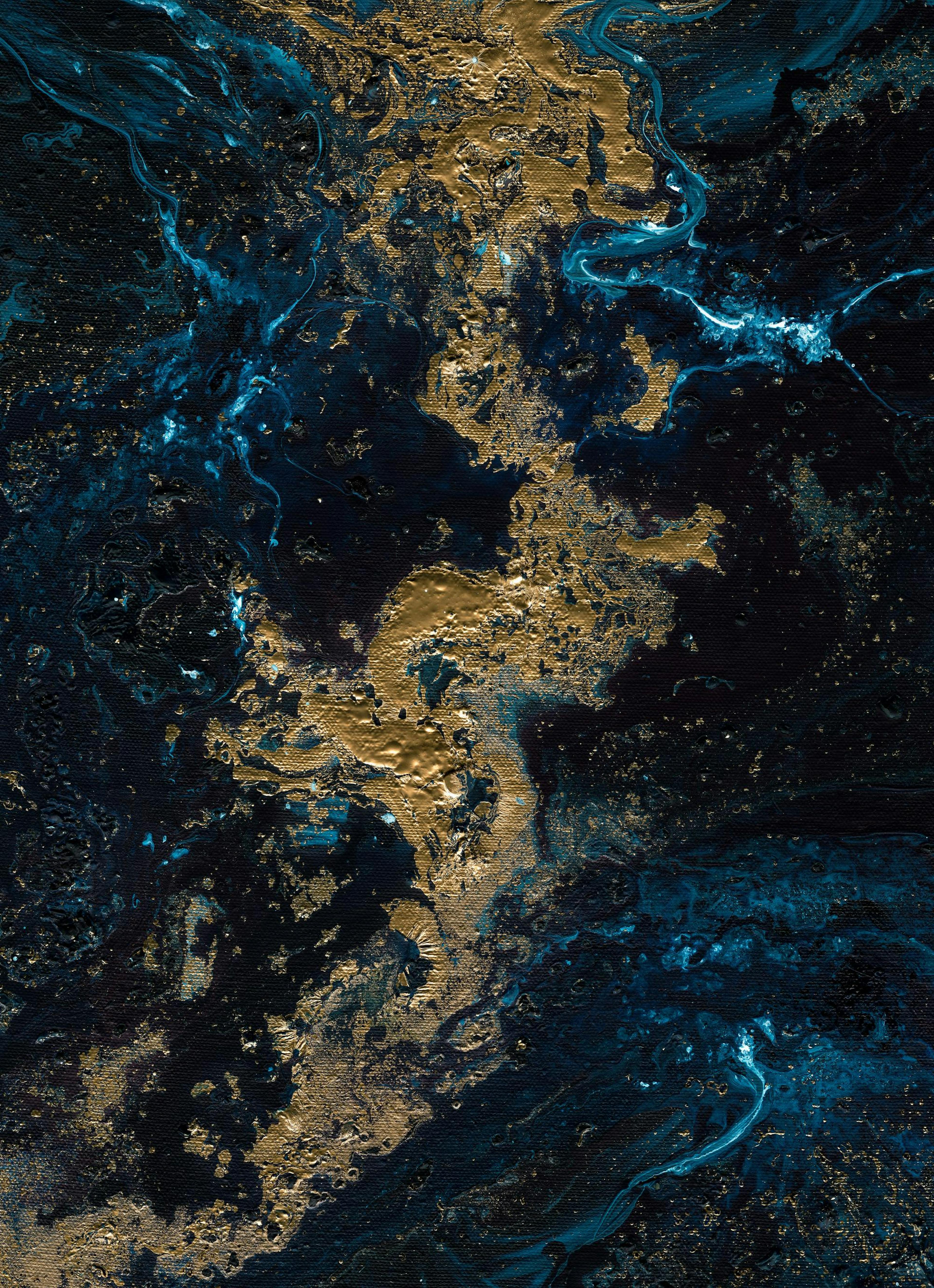 Blue Gold Print