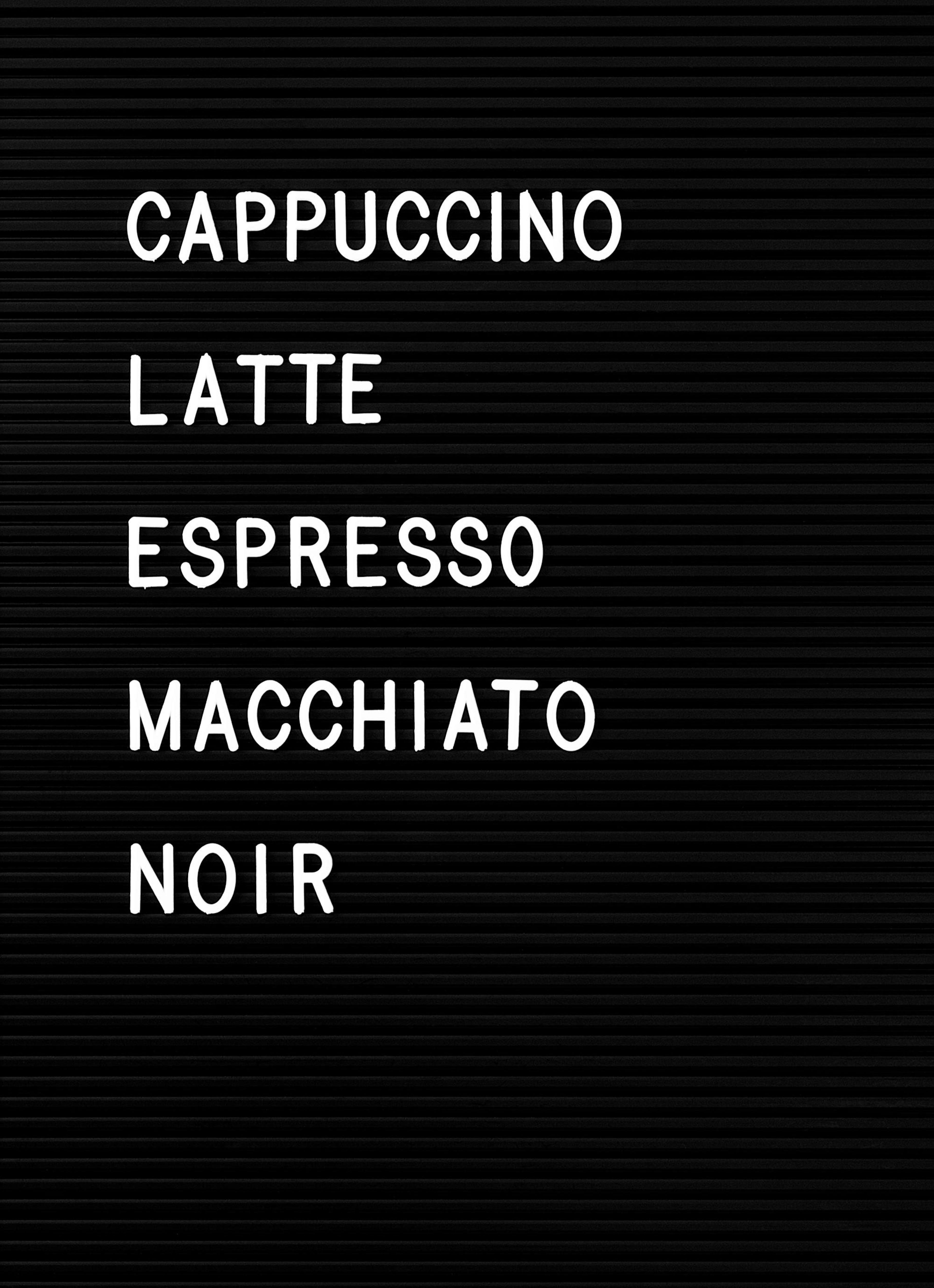 Coffee Chart Plakat