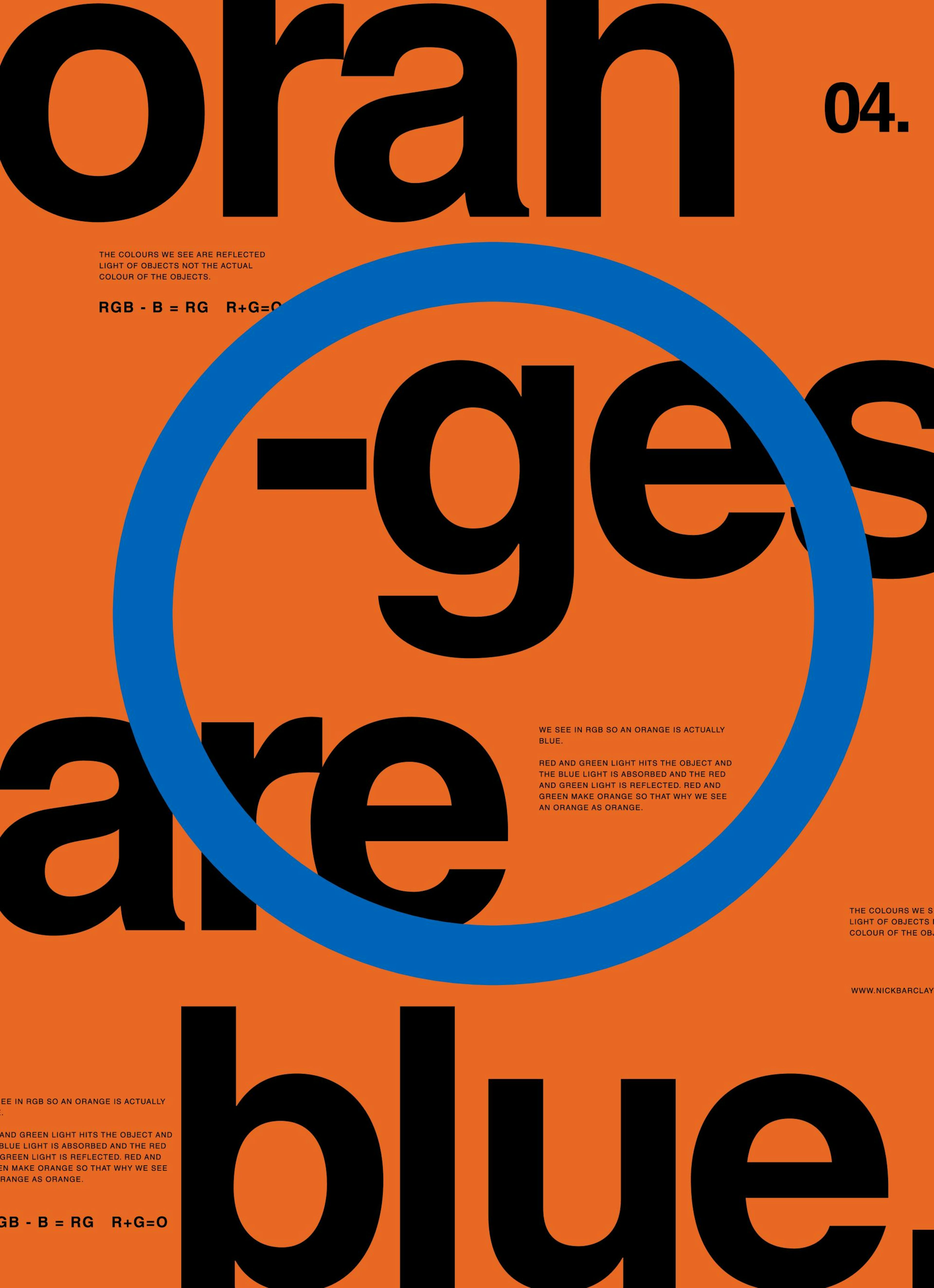 Oranges Are Blue Poster