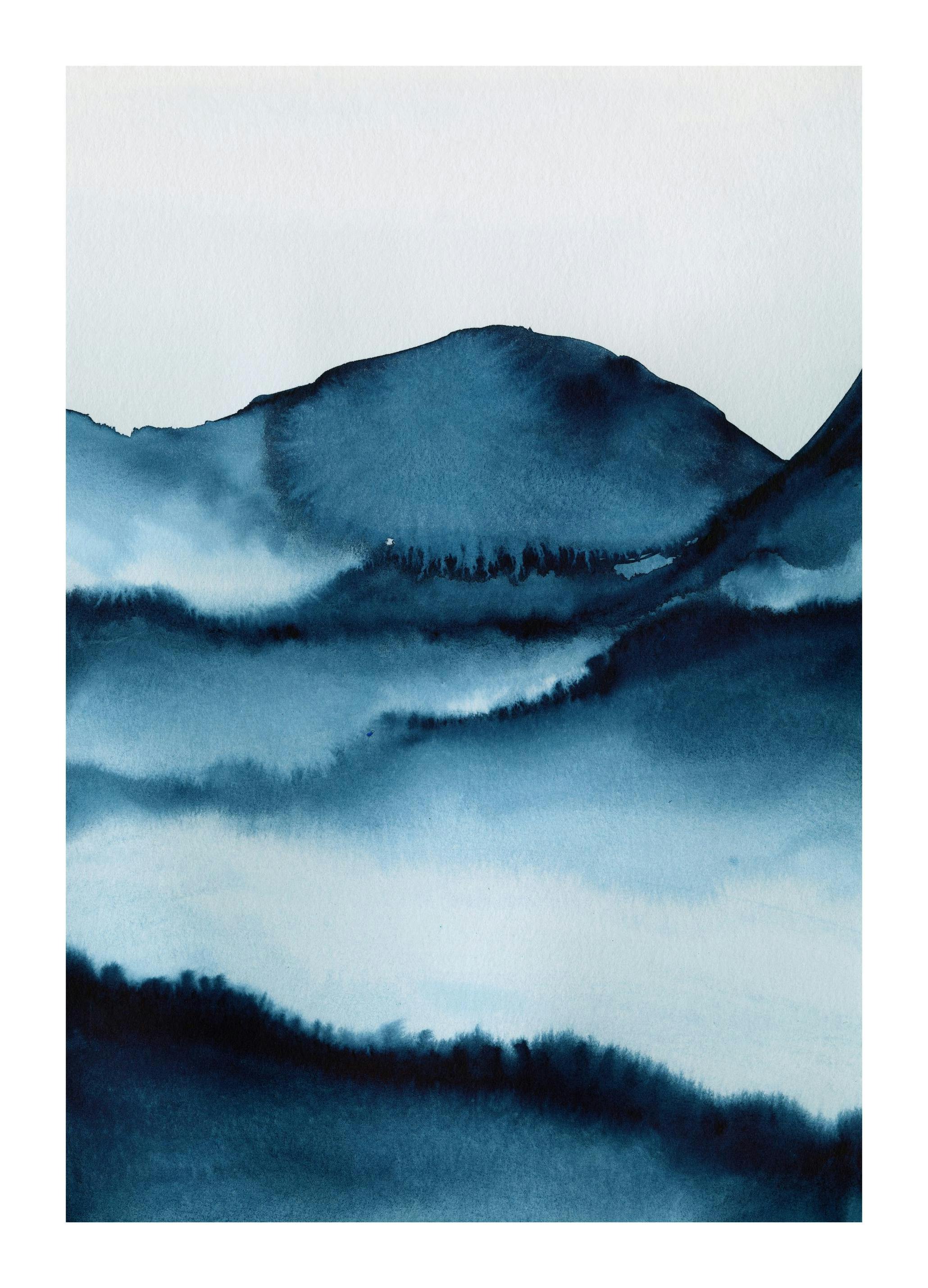 Prints - Watercolor Mountains Print (30x40 cm) - Art prints