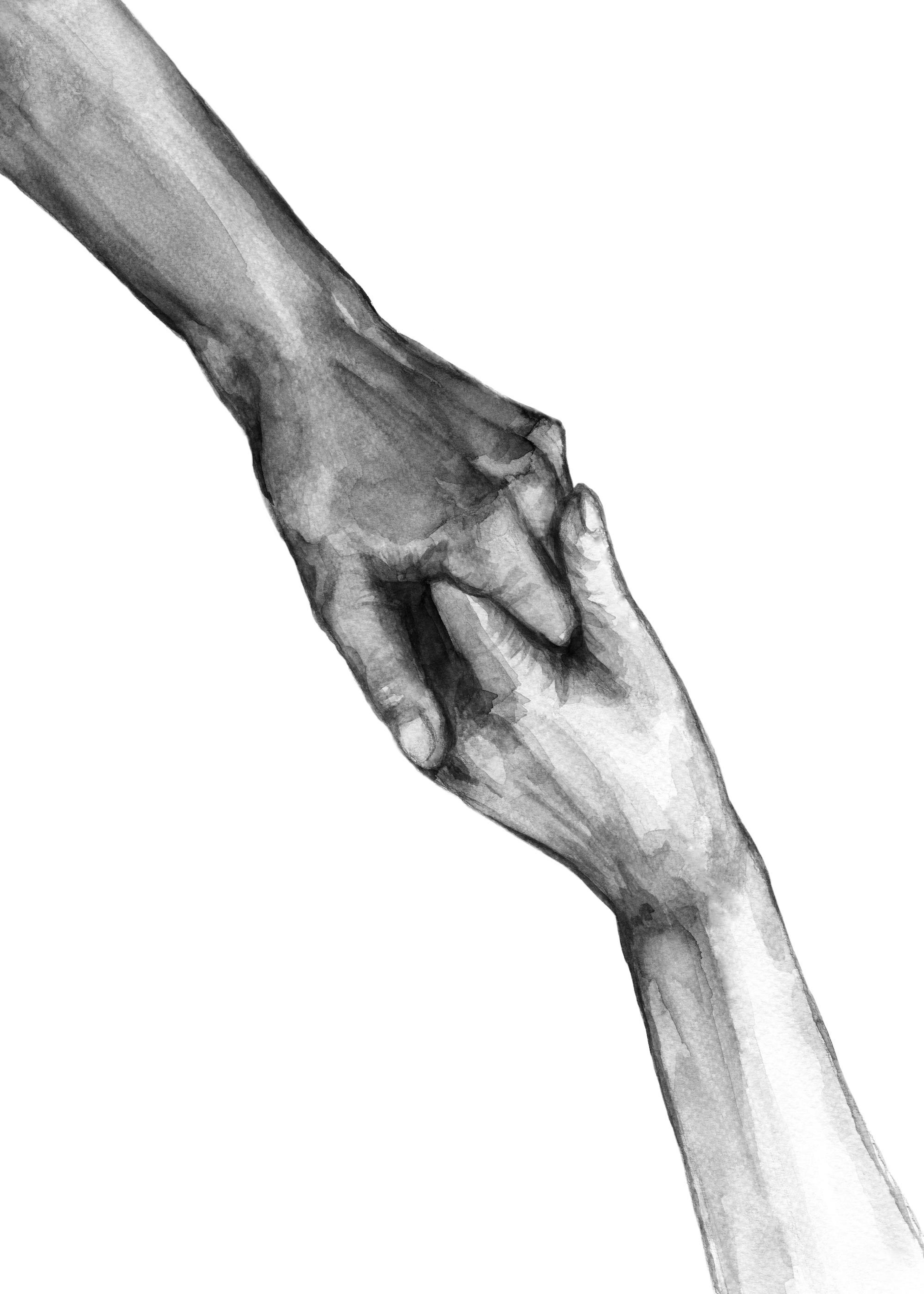 Watercolor Hands No2 Affiche 0