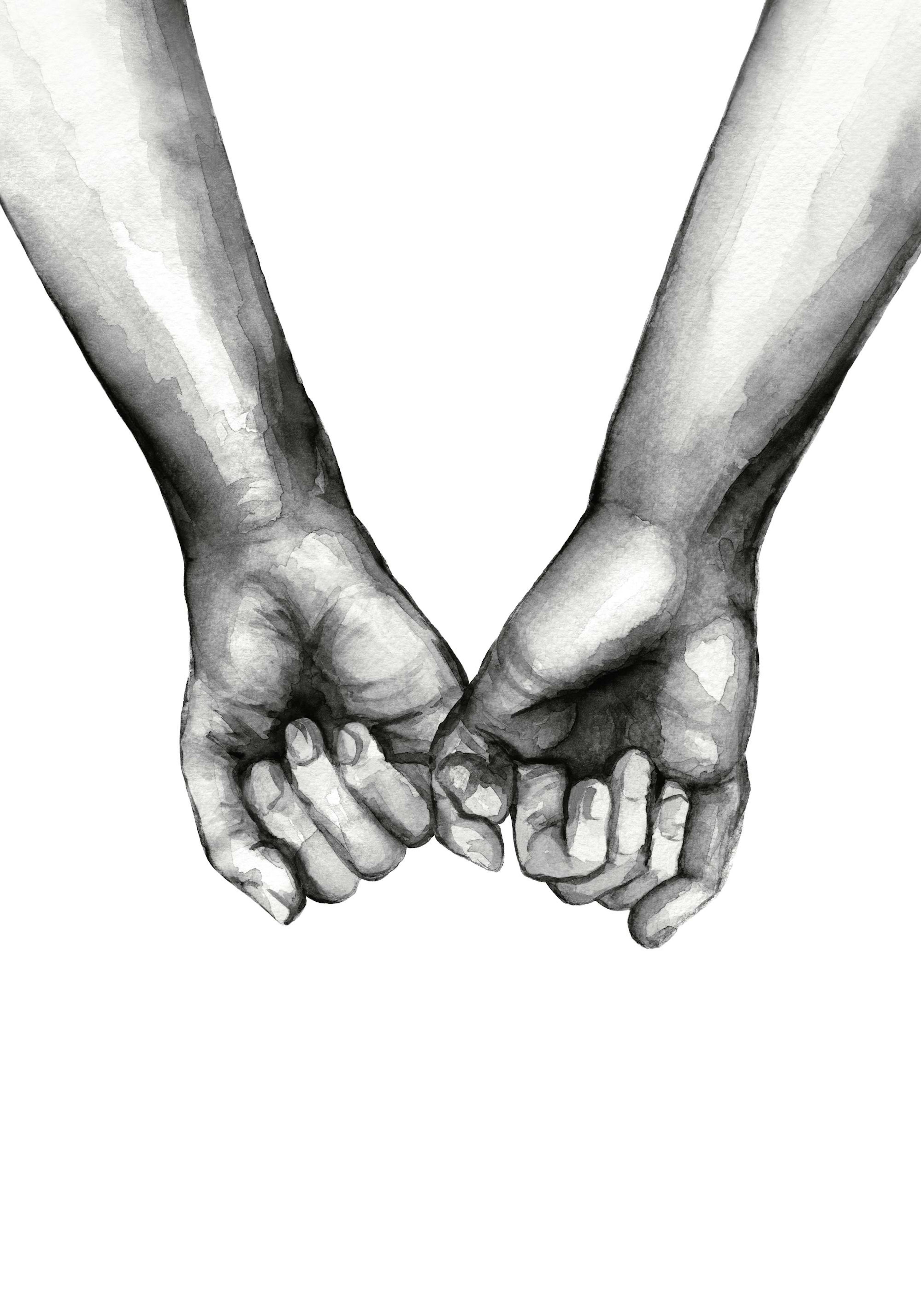 Watercolor hands No3 Juliste 0