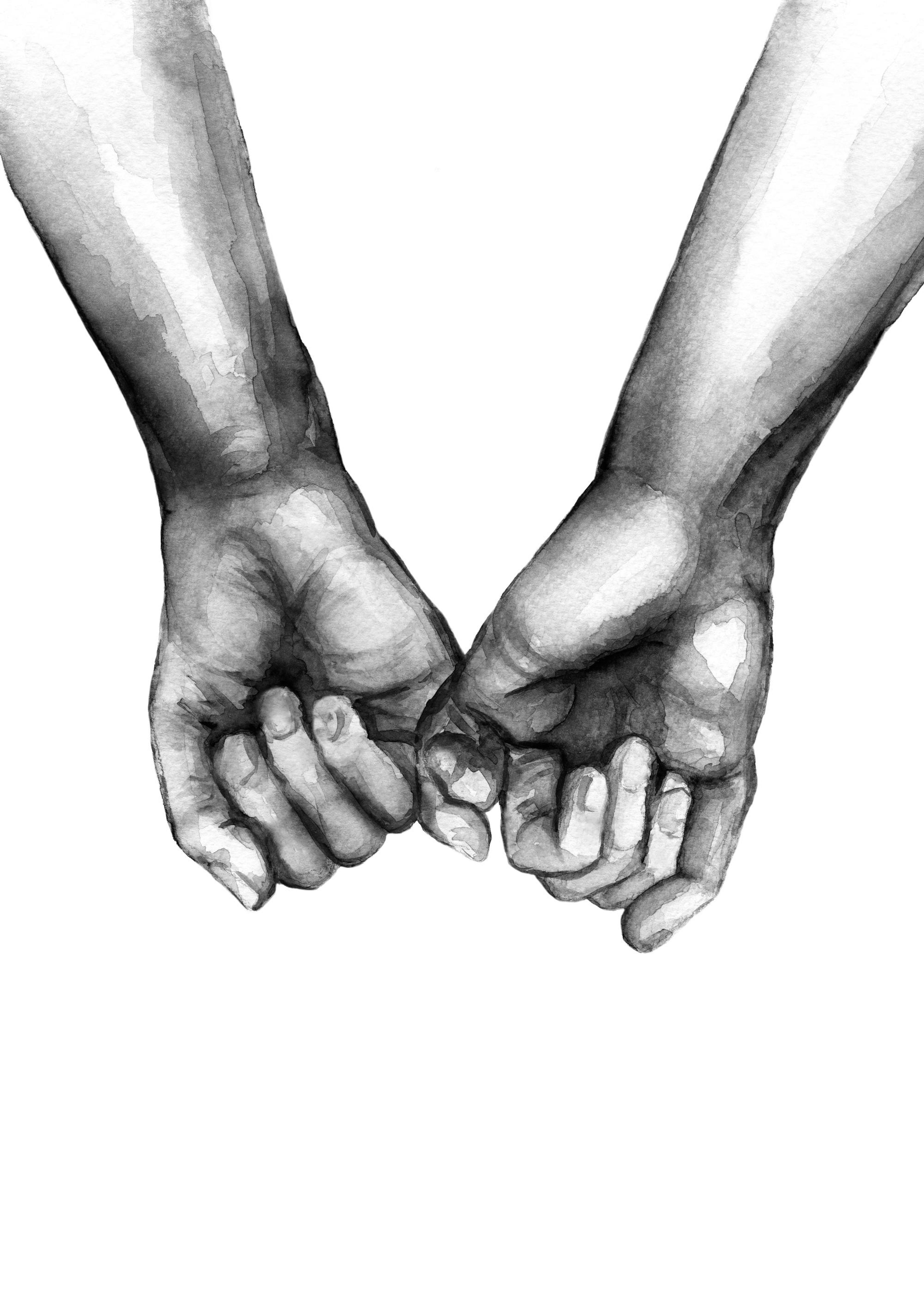 Watercolor hands No3 Poster 0