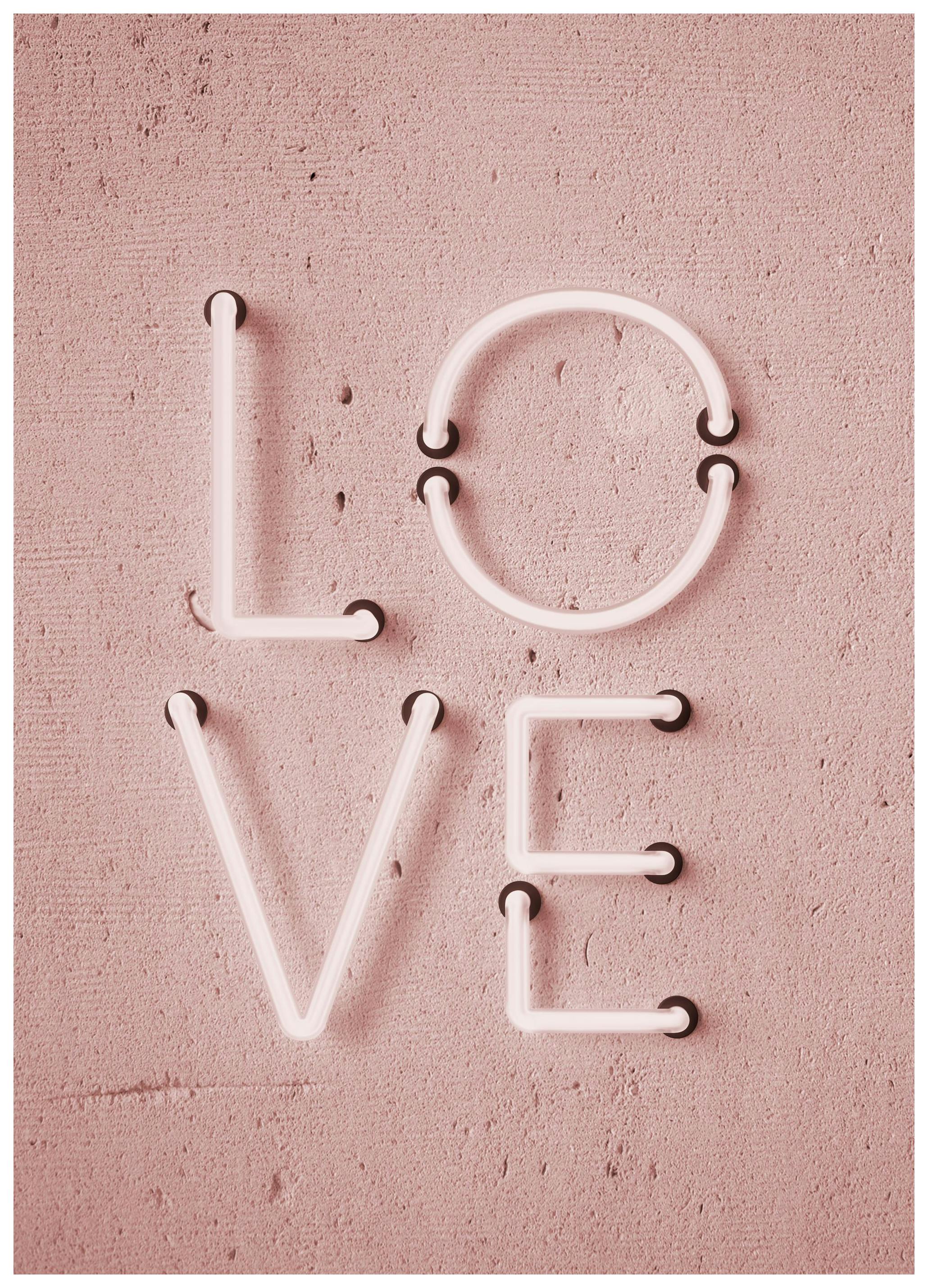 Love Neon No2 Plakat (21x30 cm)- Plakaty z napisami