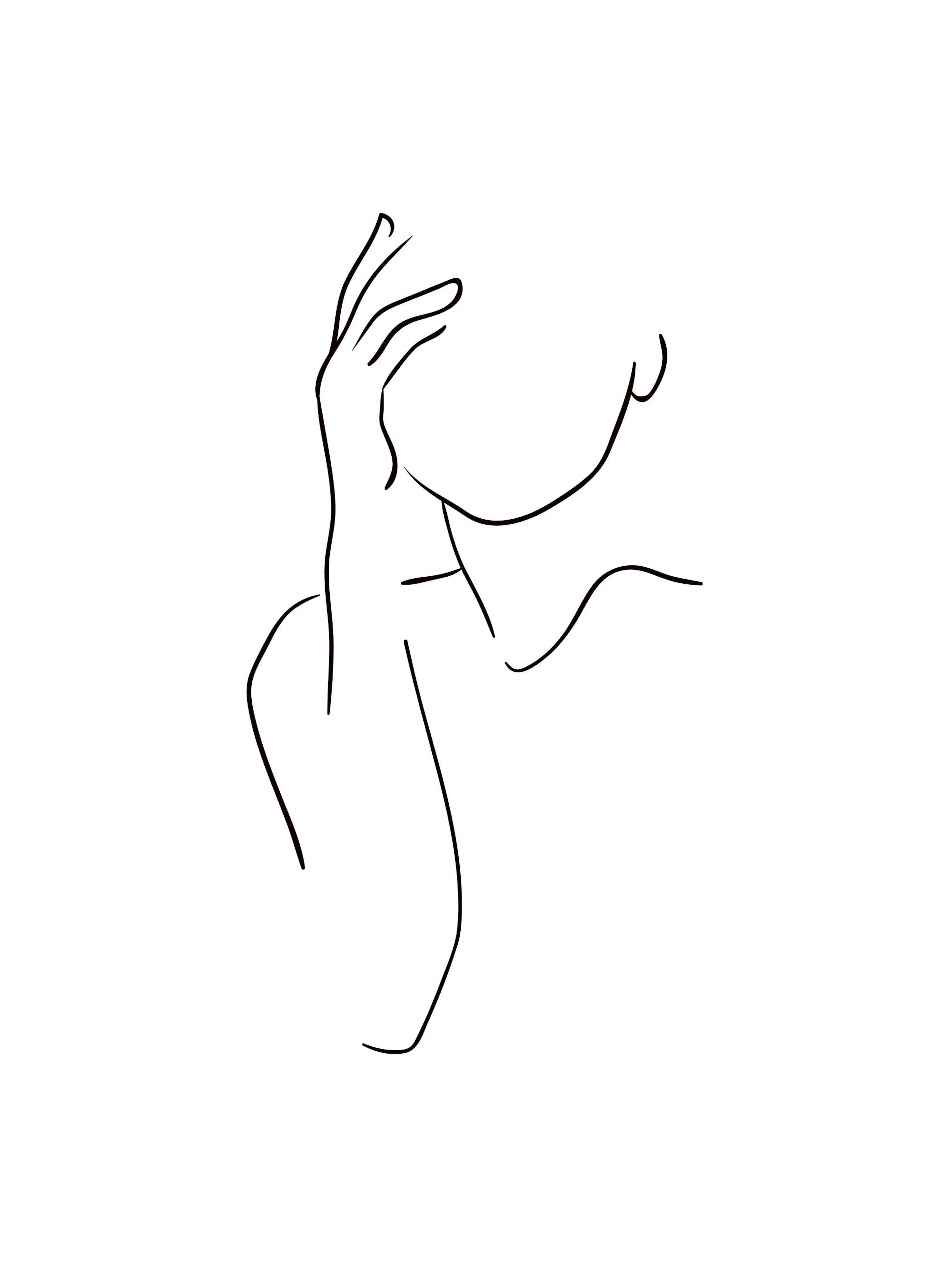 Shoulder Line Art Plakát