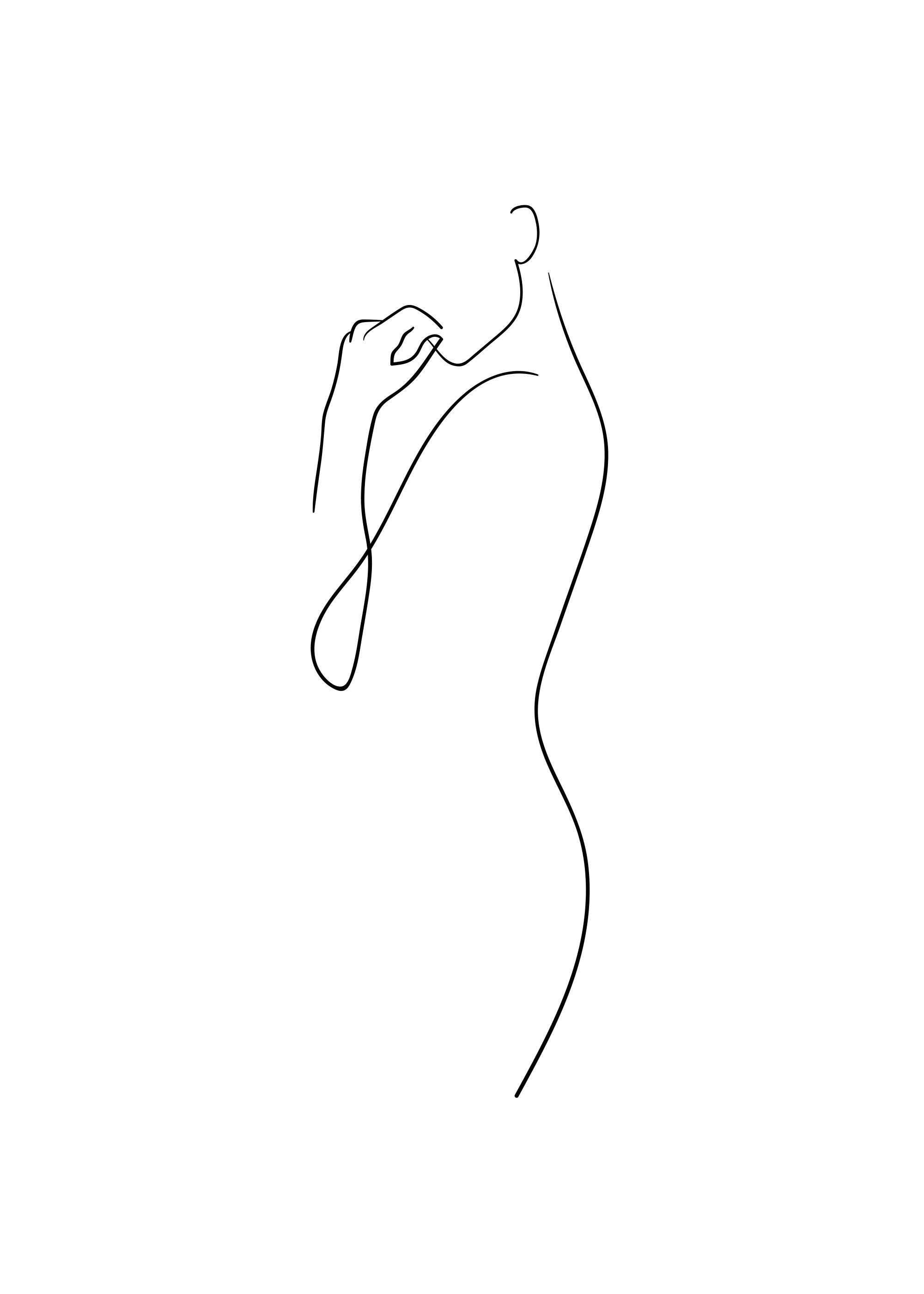 Curve Line Art Print 0