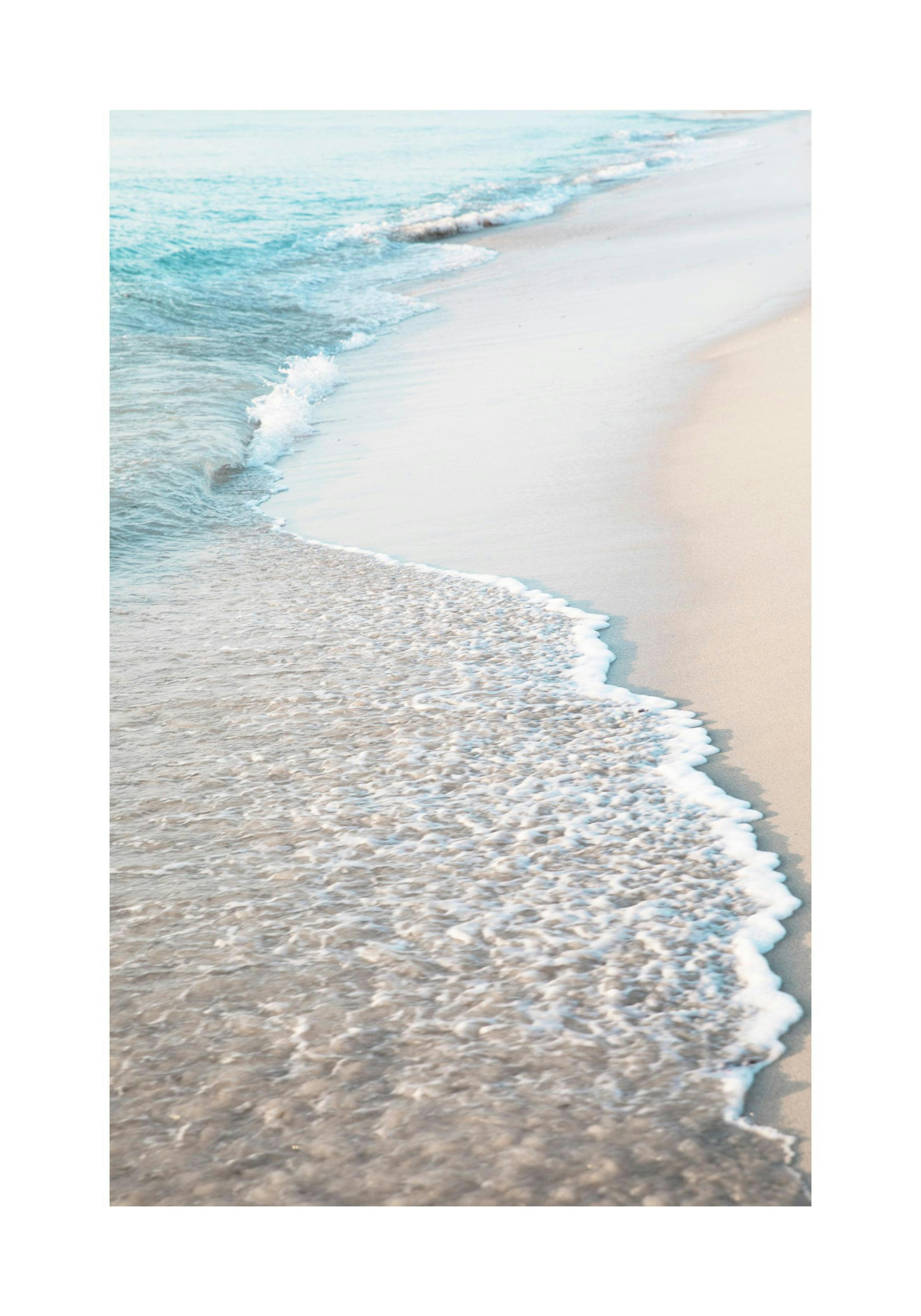 Blue Beach Wave Poster