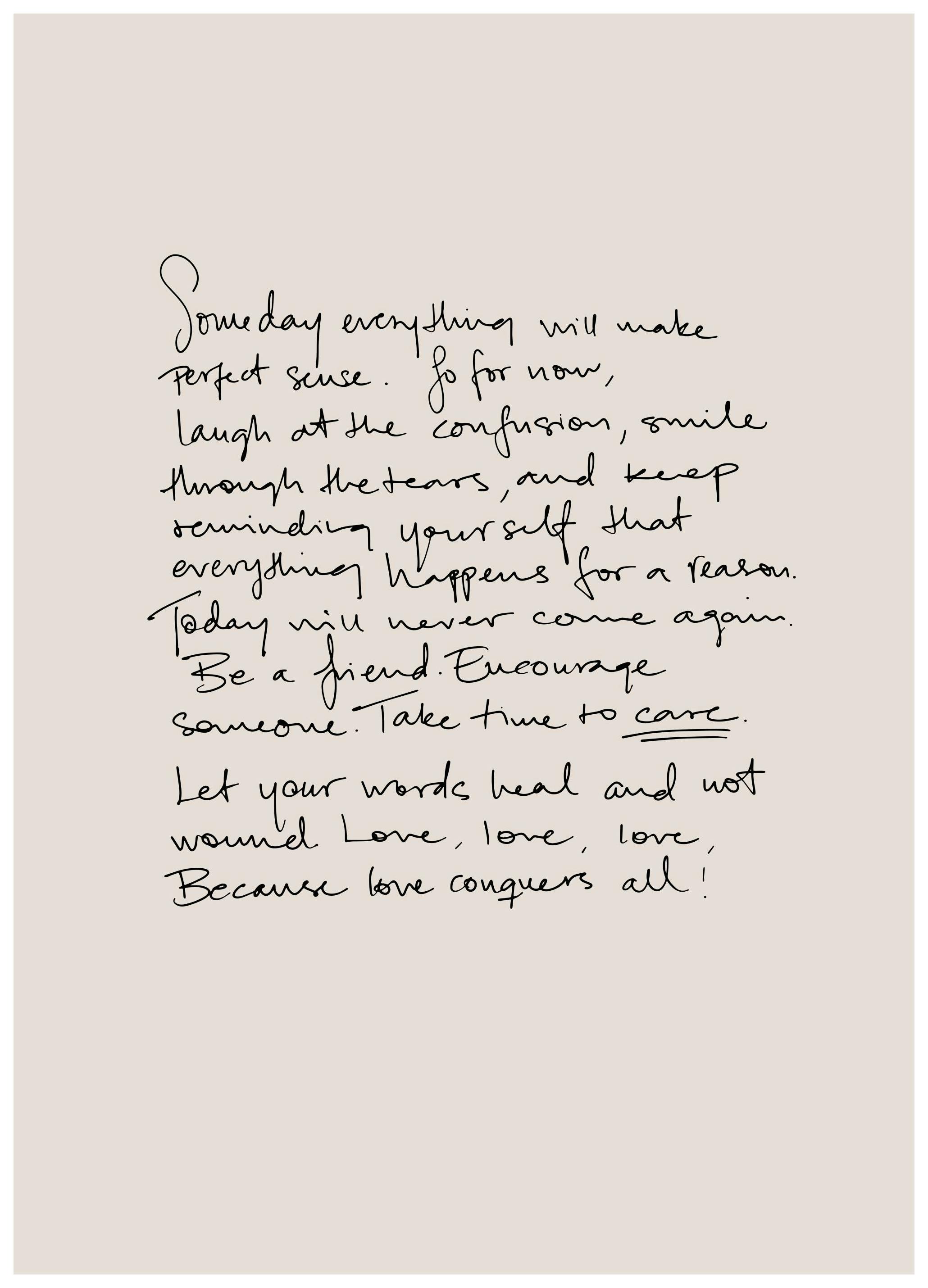 Prints - The Letter Print (70x100 cm) - Text posters
