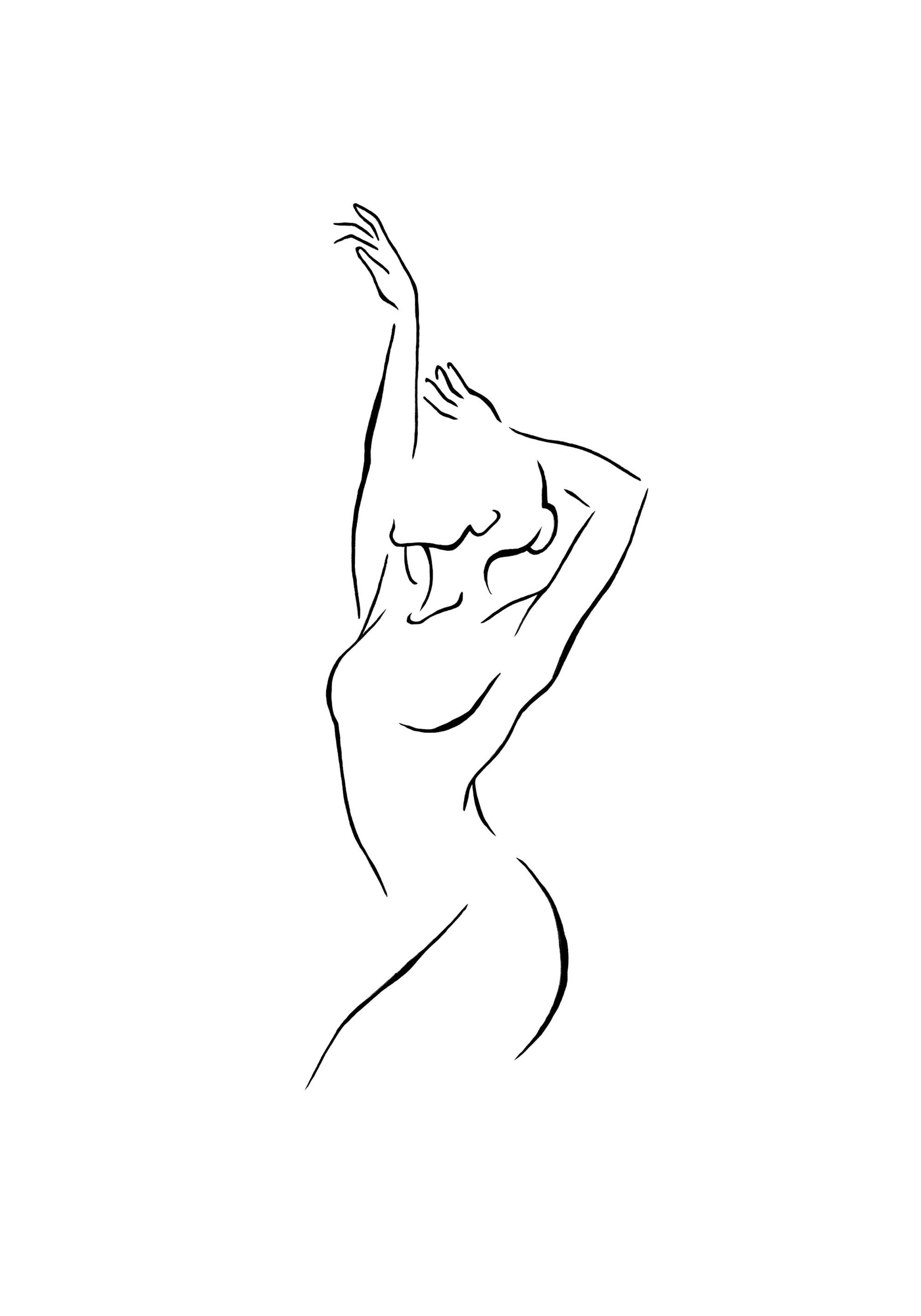 Dancer Line Art 포스터