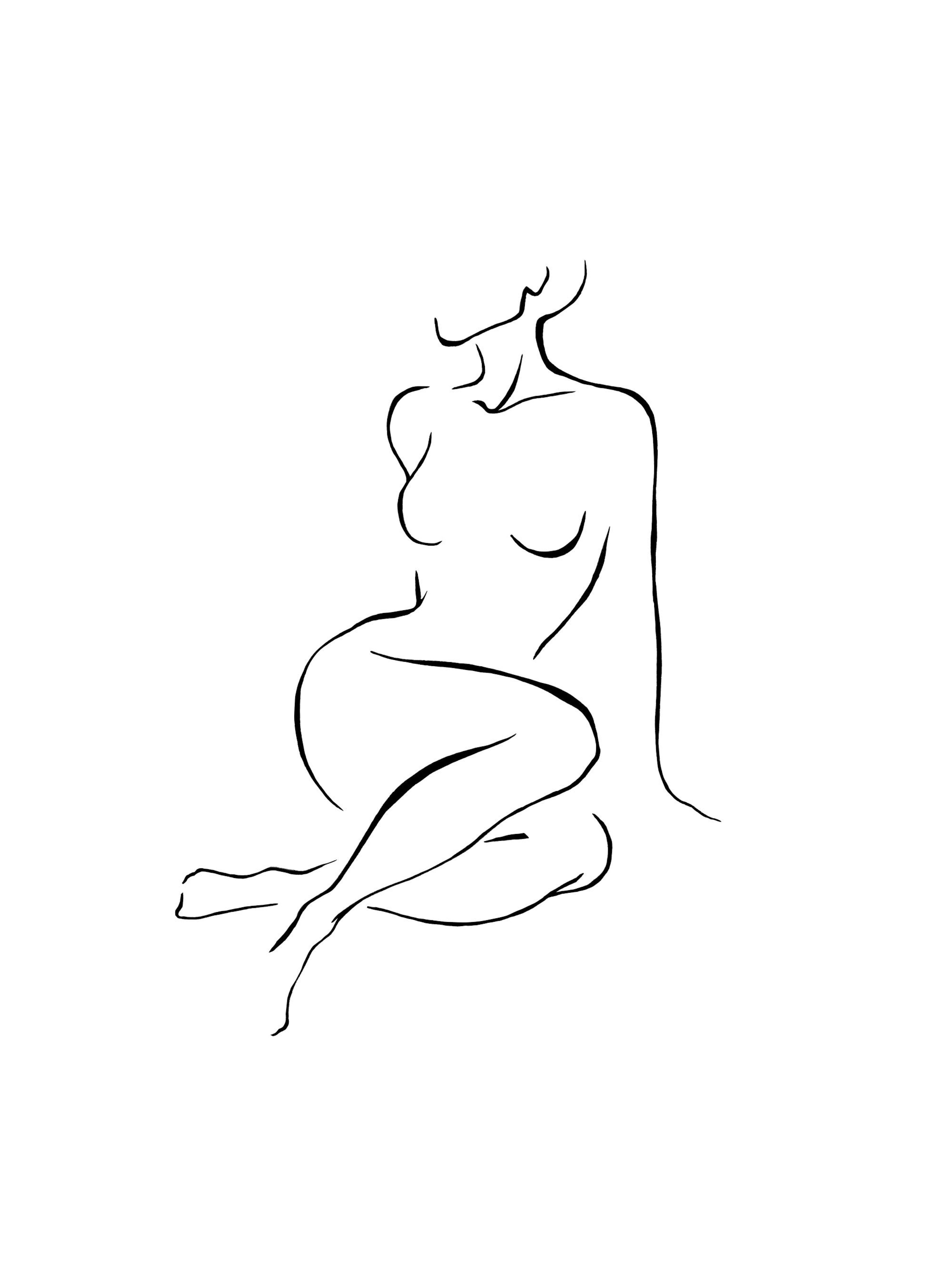 Posing Line Art 포스터