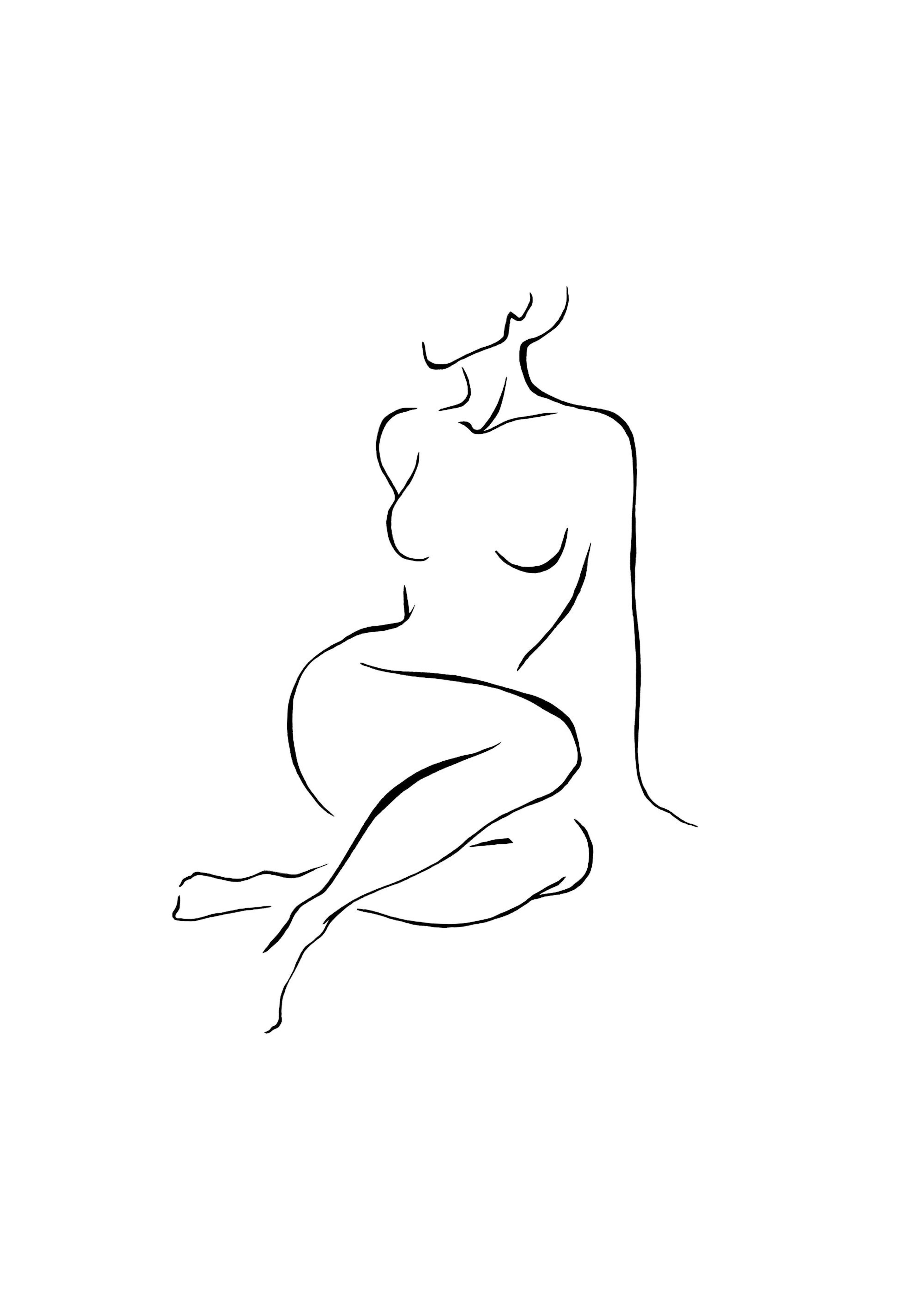Posing Line Art Poster 0