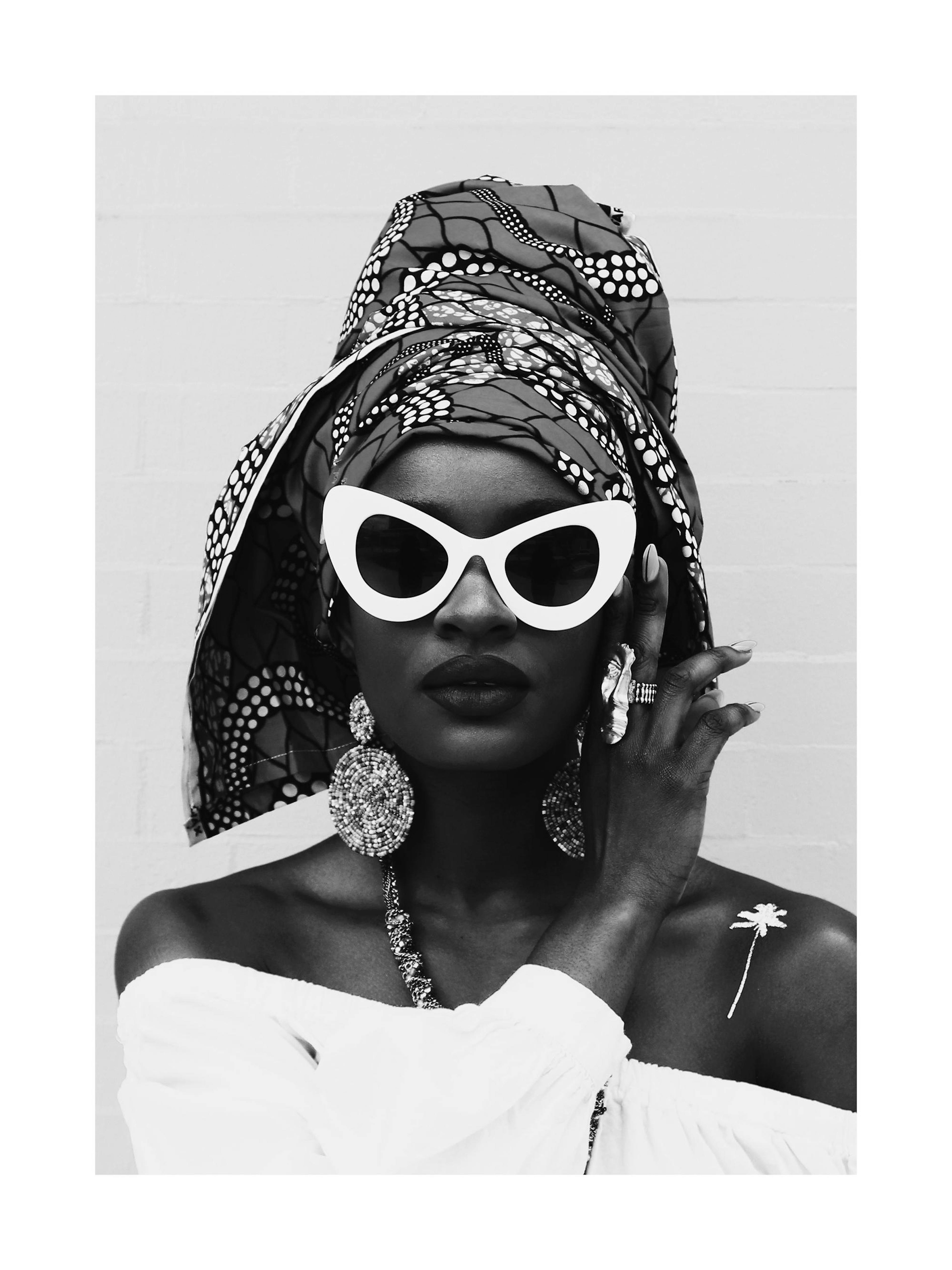 White Sunglasses Print