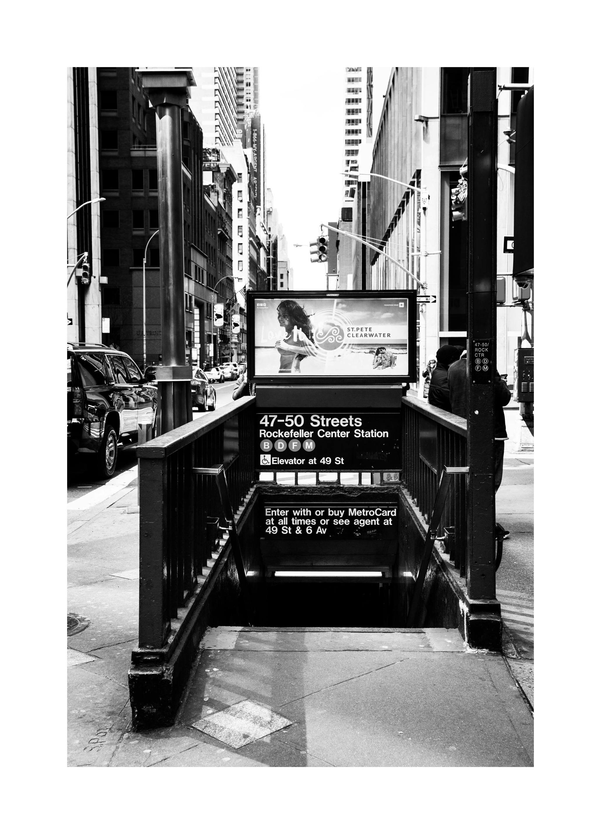 NYC Subway Plakat (50x70 cm)- Czarno-białe plakaty