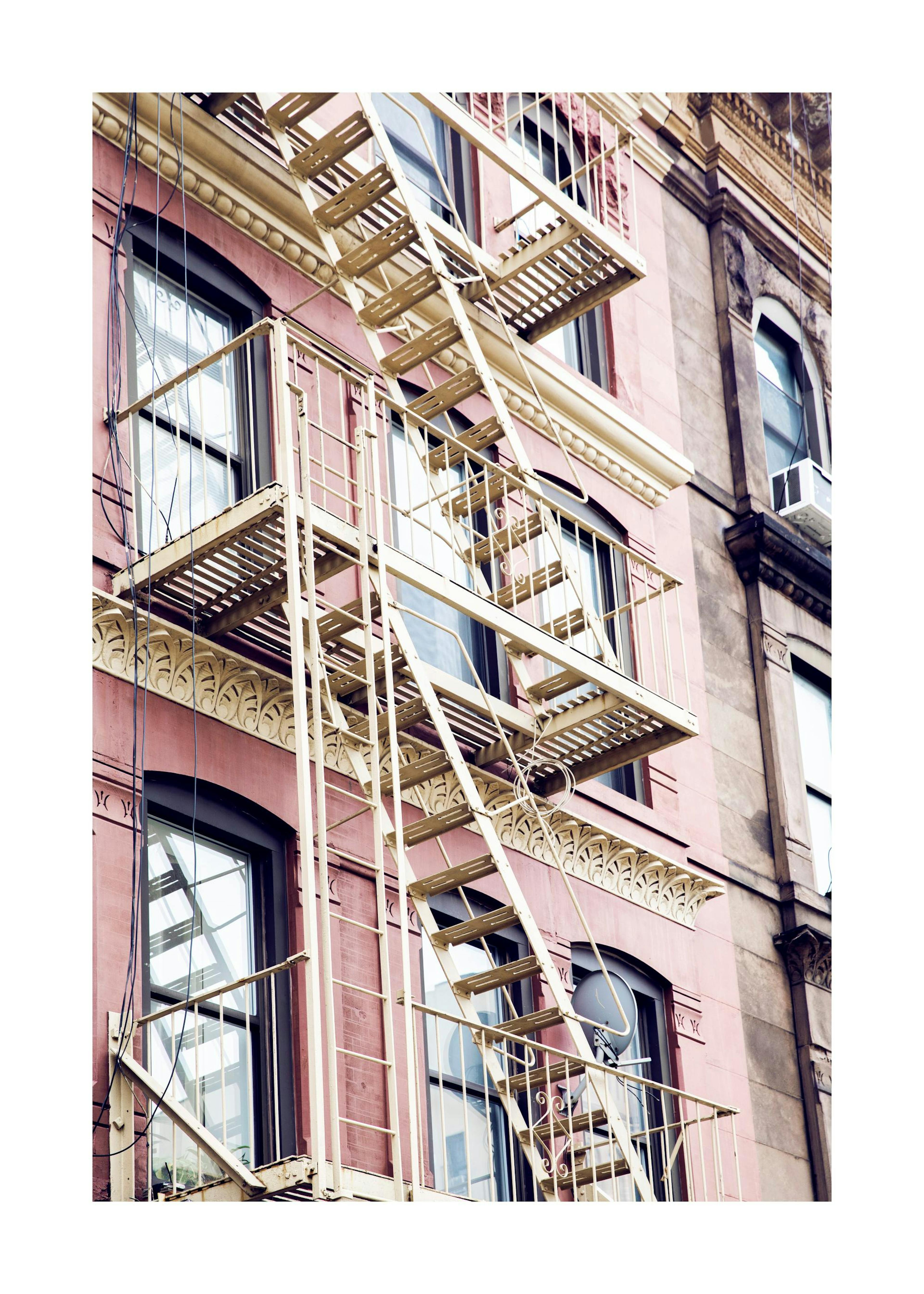 Pink Fire Escape Print 0