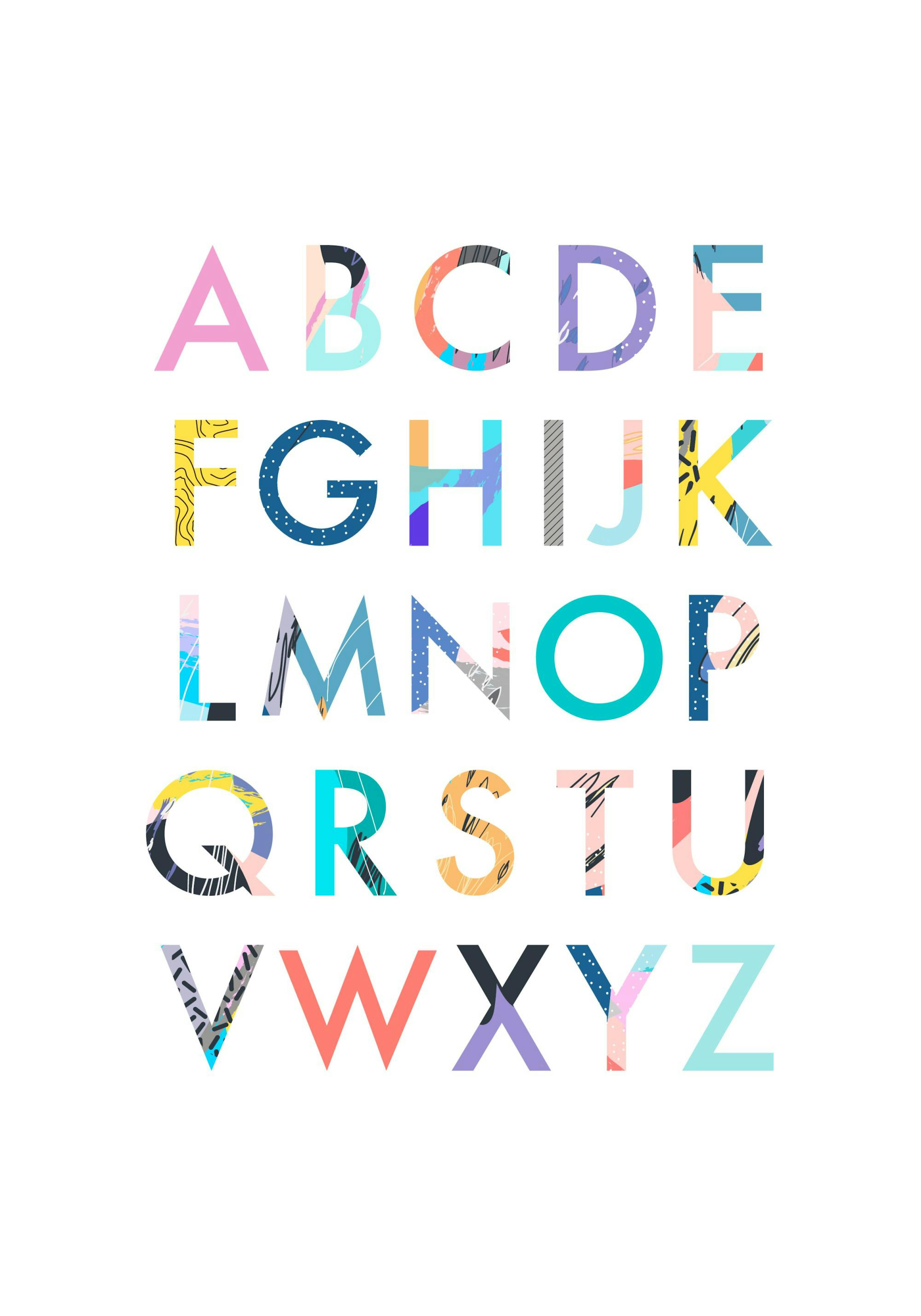 Color Alphabet Print