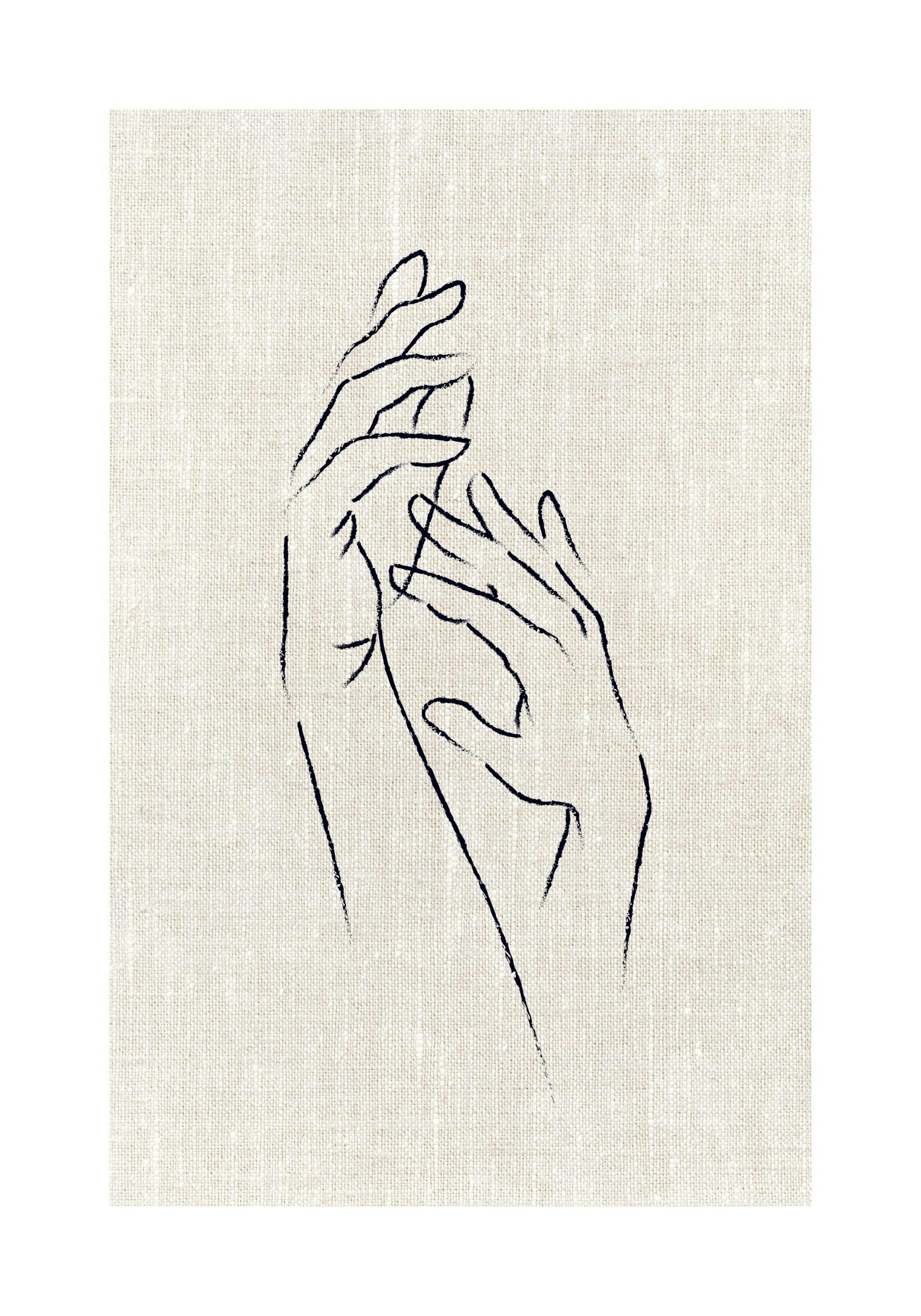 Texture Line Hands Poster