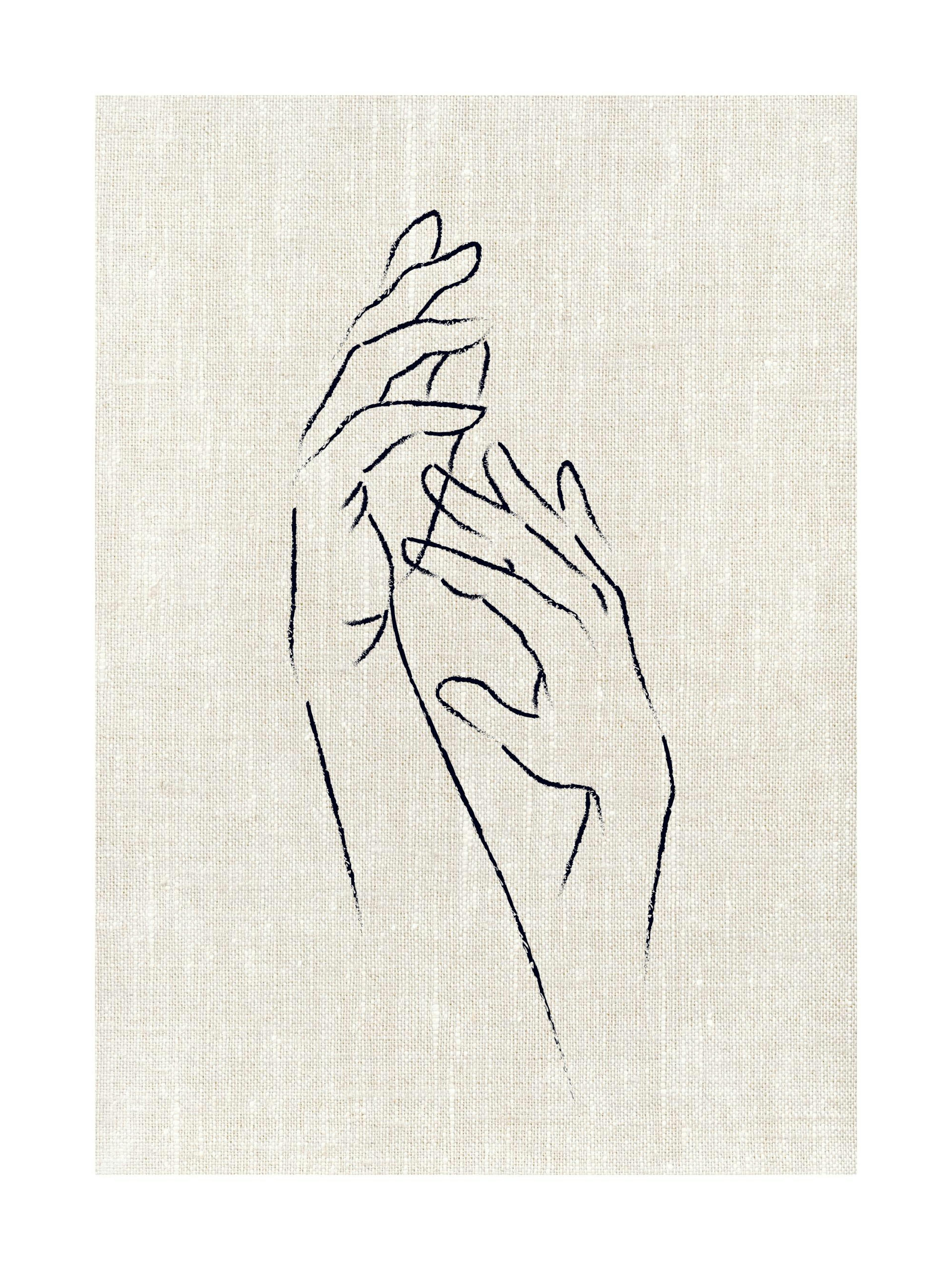 Texture Line Hands Affiche 0