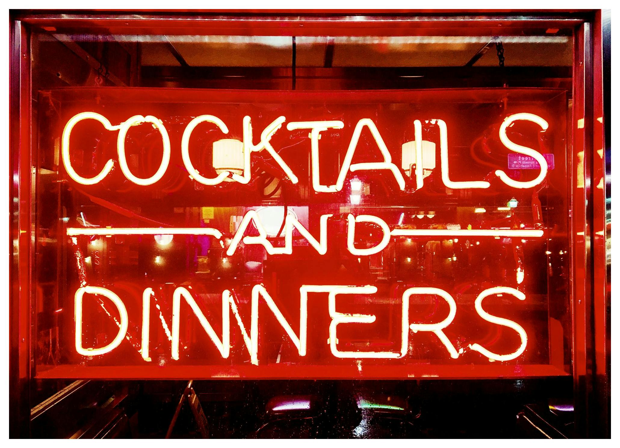 Cocktails and Dinners Poster (30x40 cm)