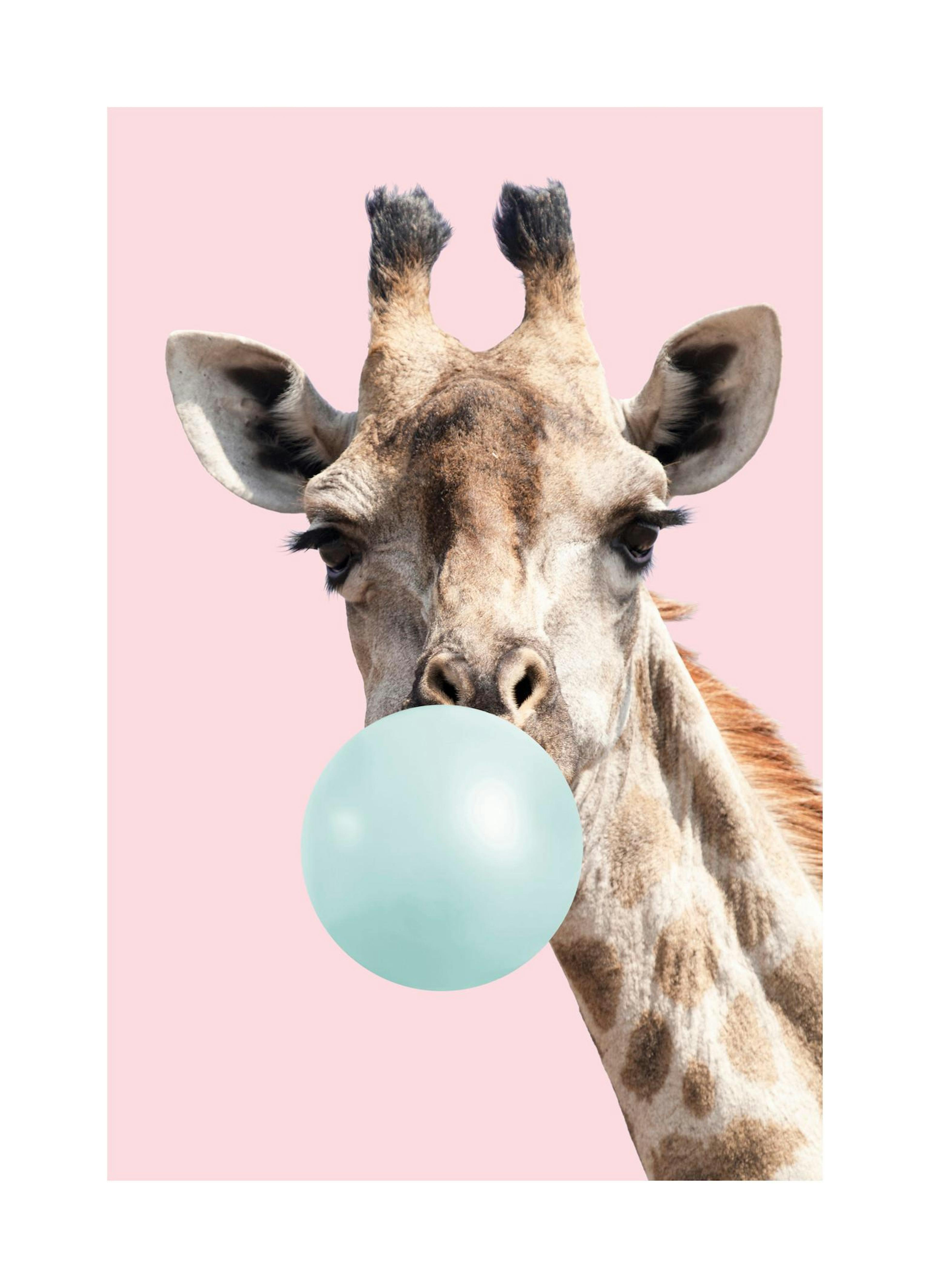 Bubblegum Giraffe Poster