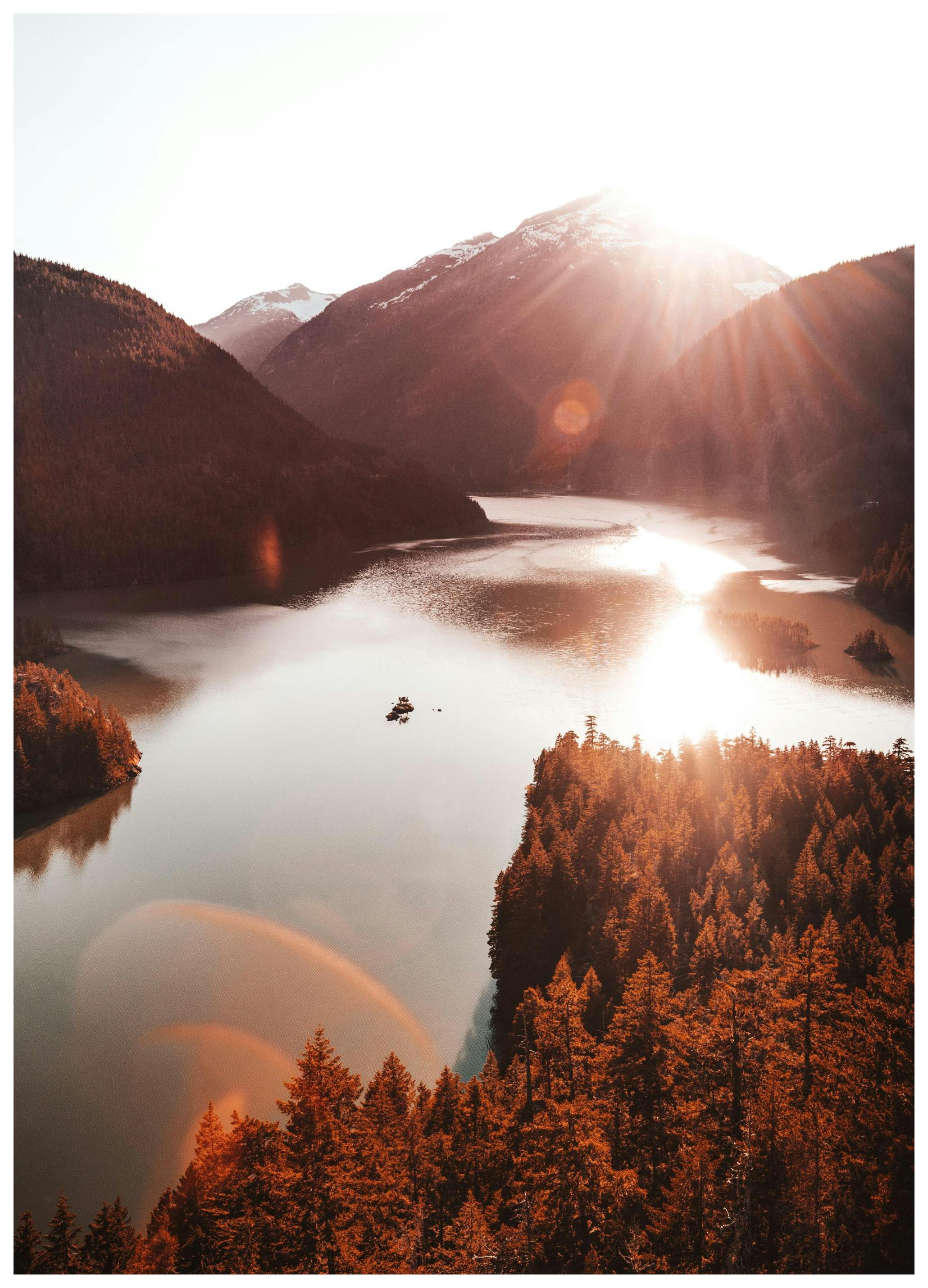 Diablo Lake Plakat (50x70 cm) - Plakater > Naturplakater