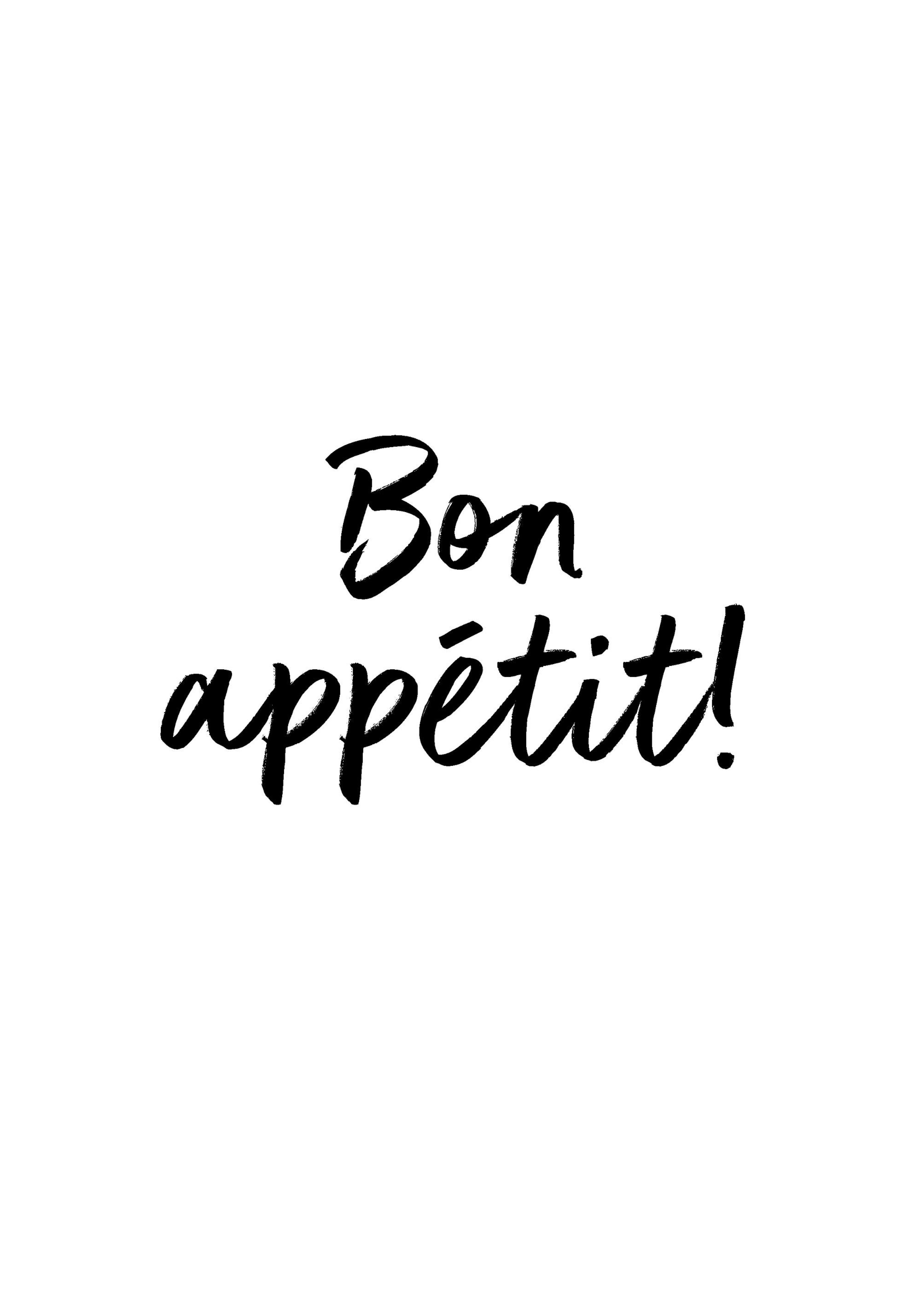 Bon Appetite Scribble Poster