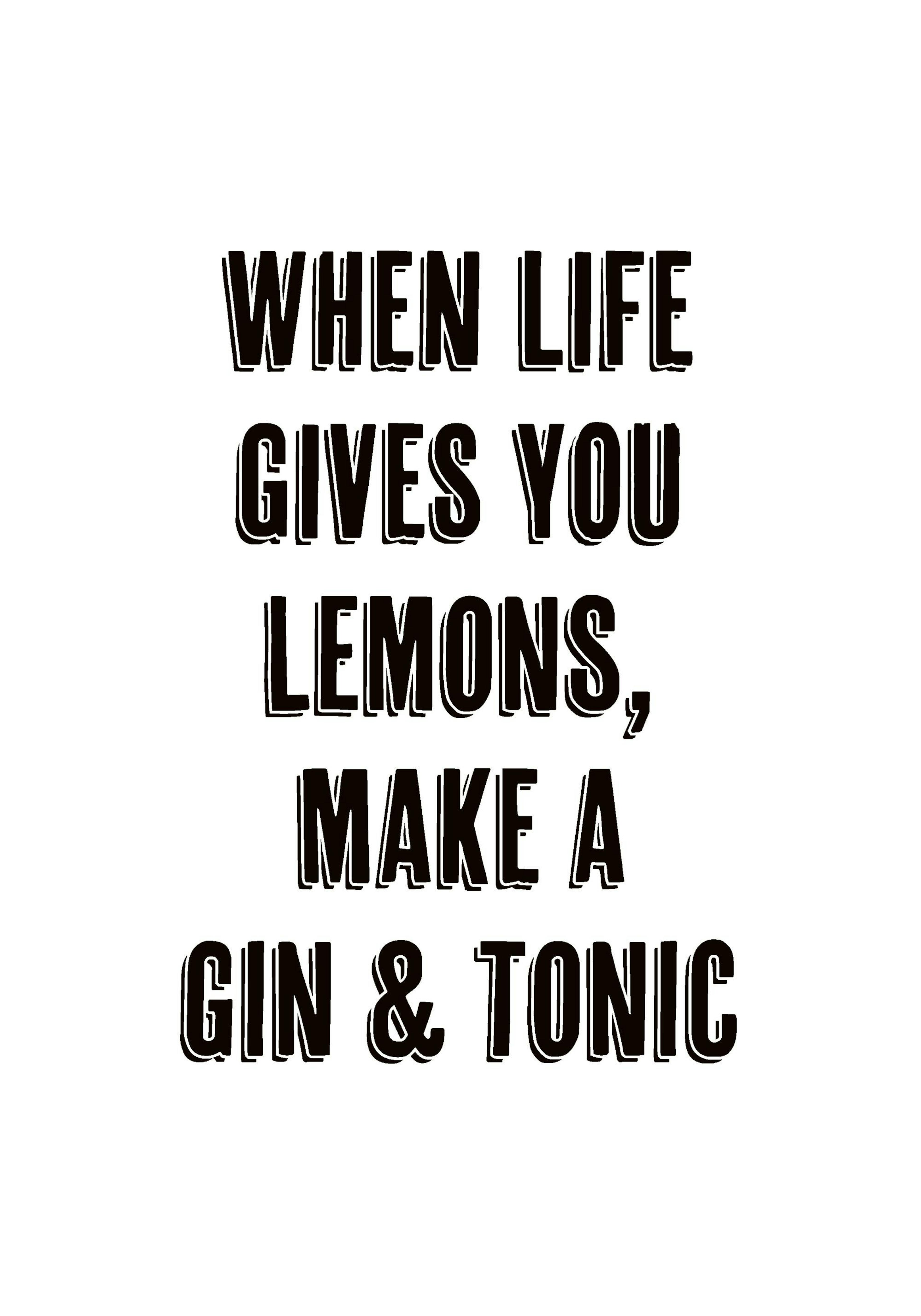 Gin and Tonic Poster