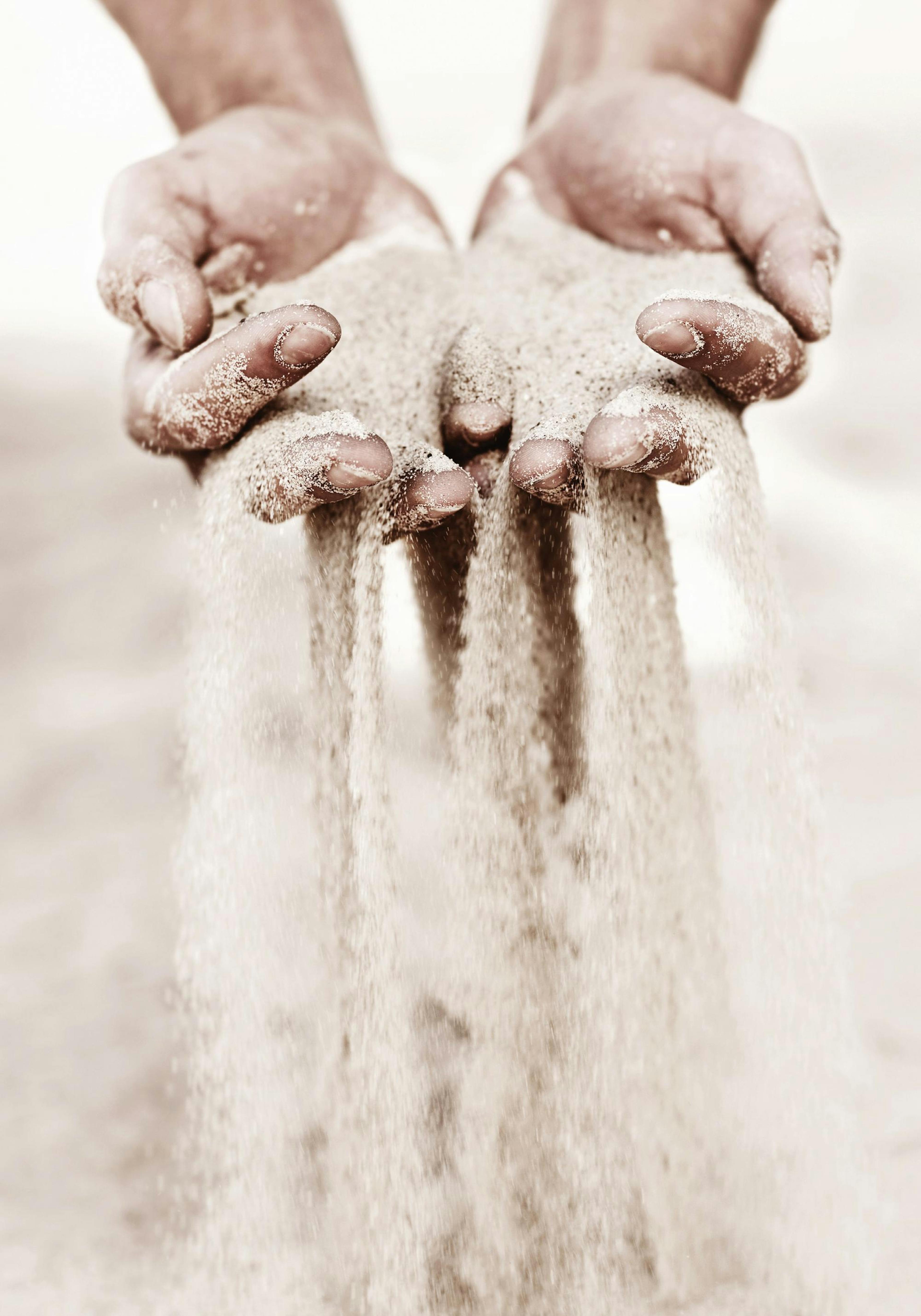 Sand Slipping Through Print