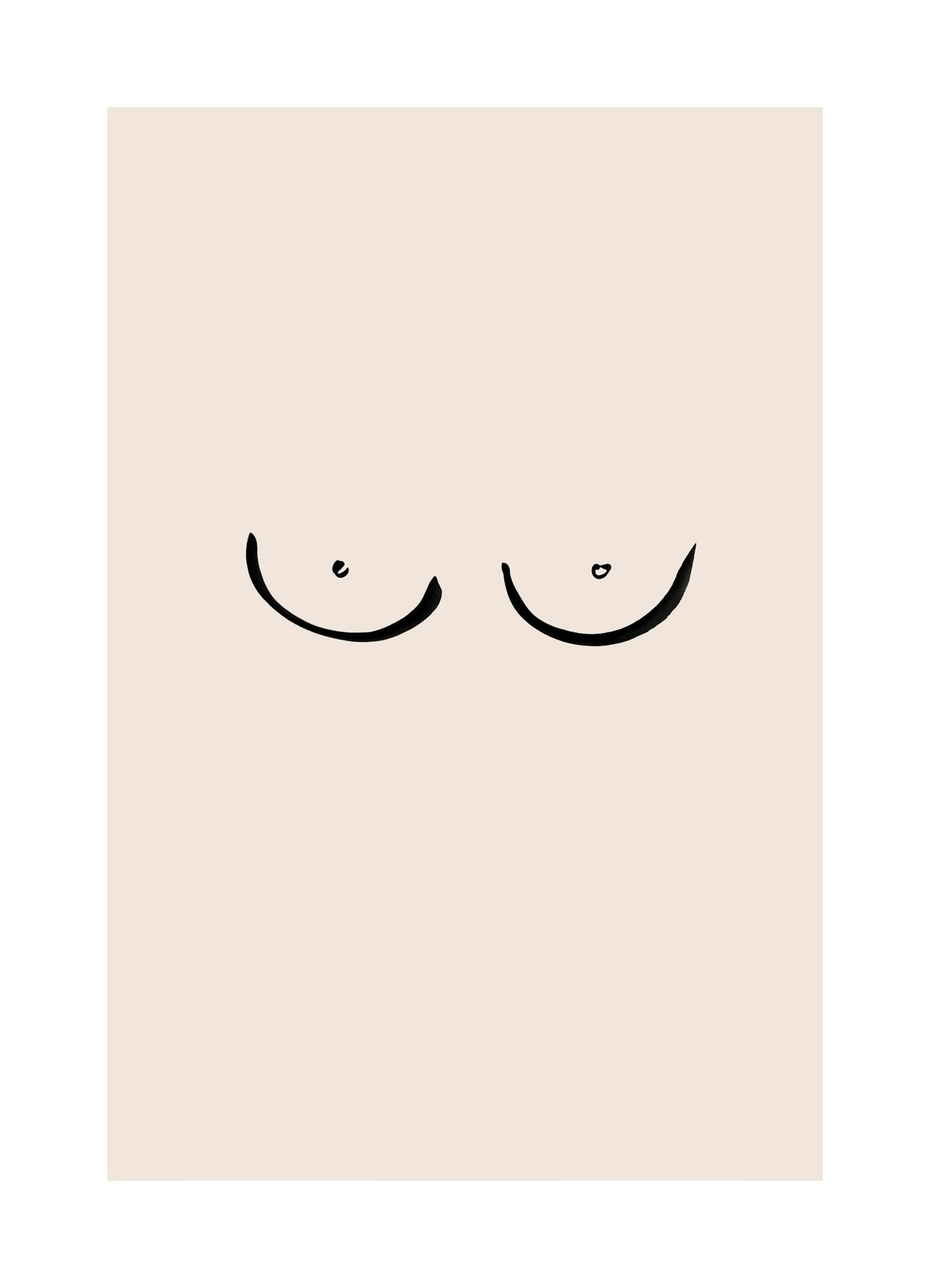 Boobs Drawing Affiche