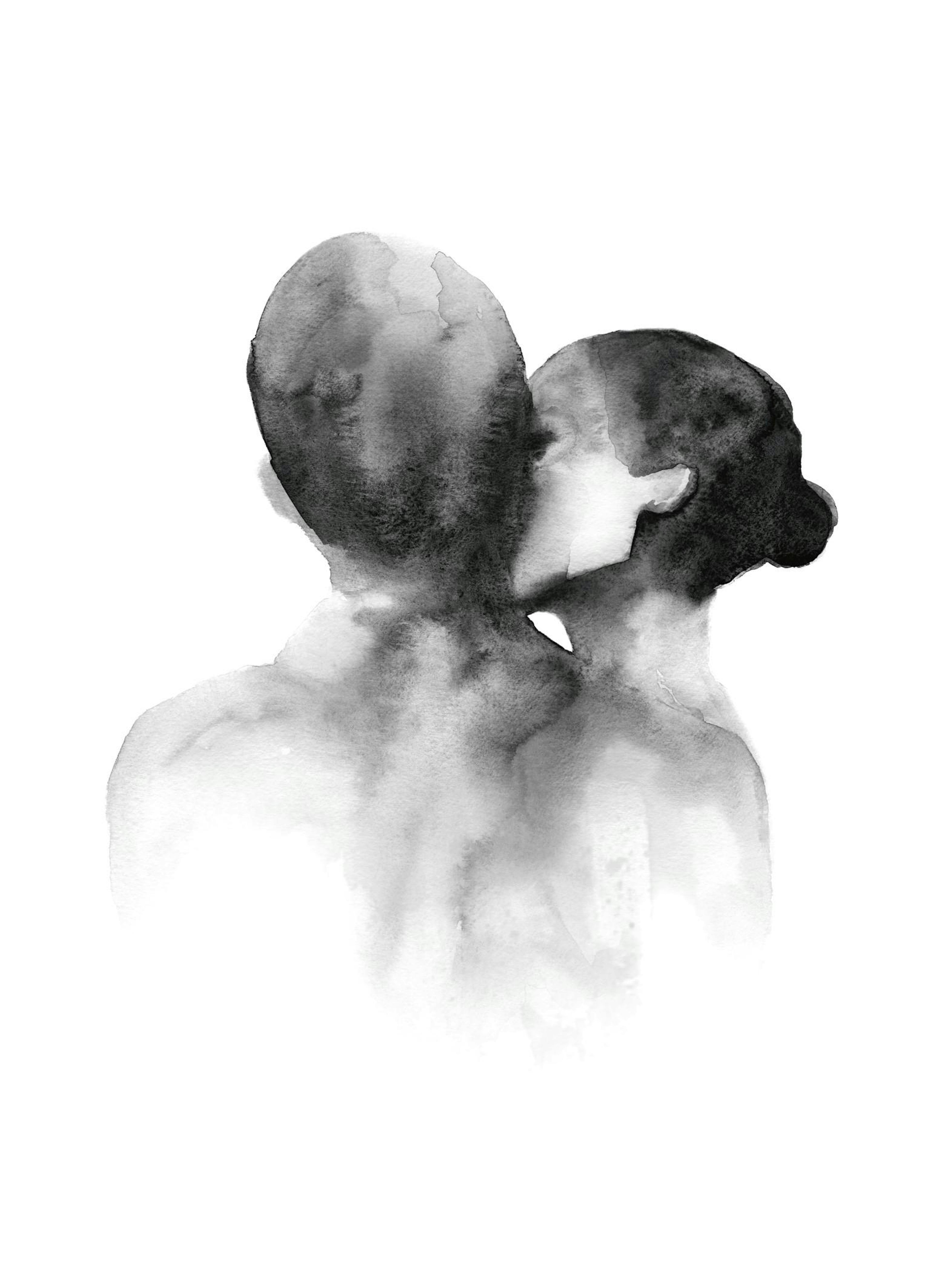 Watercolor Kiss Plakat