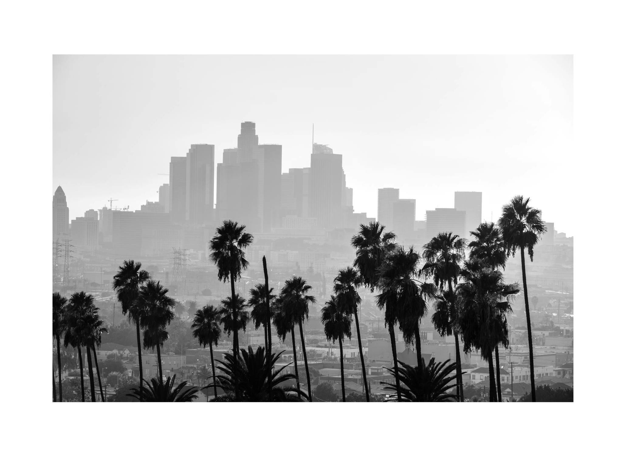 Los Angeles Cityscape Poster (50x70 cm)- Quadri e poster in bianco e nero