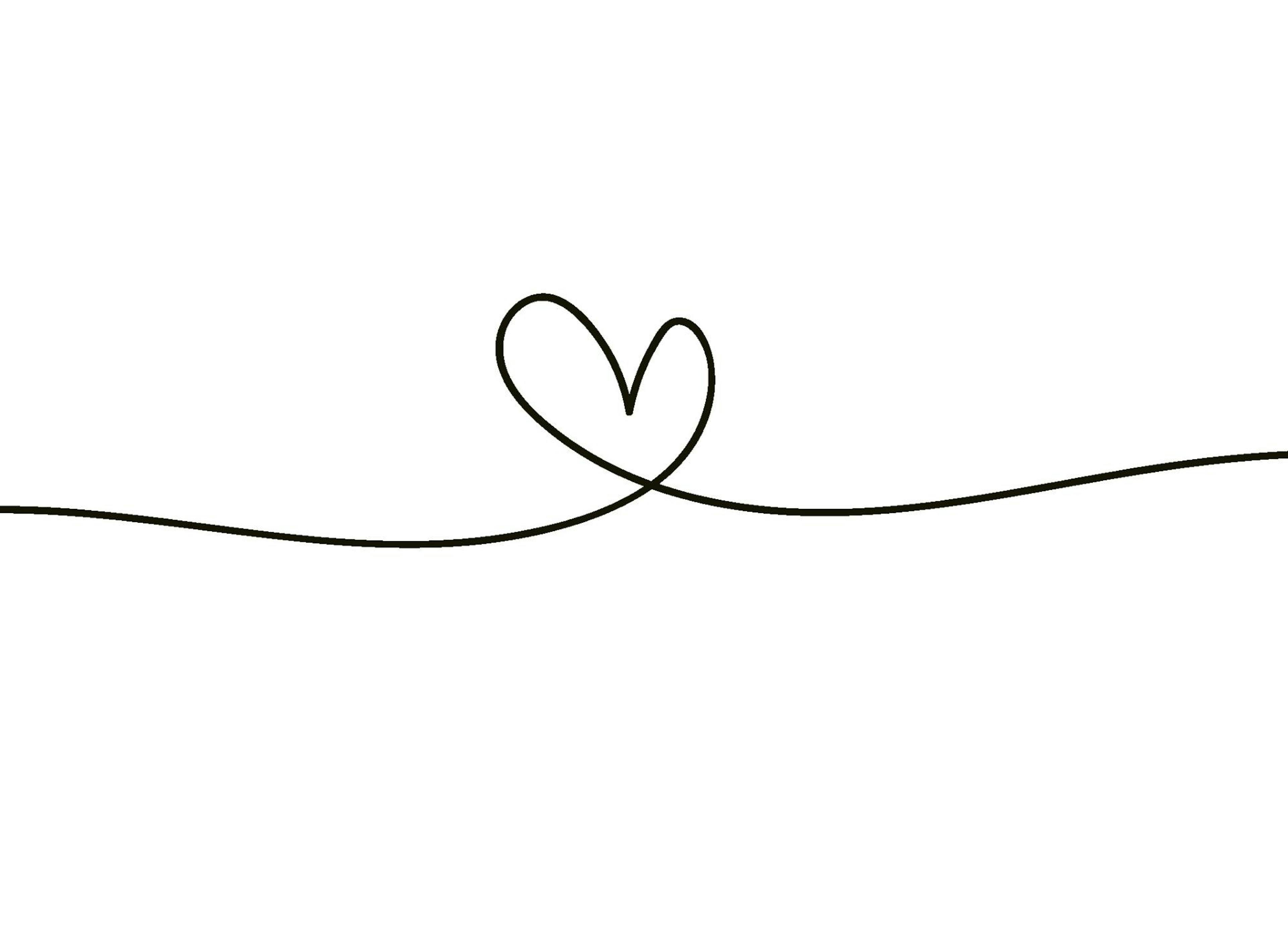 Line Heart Poster