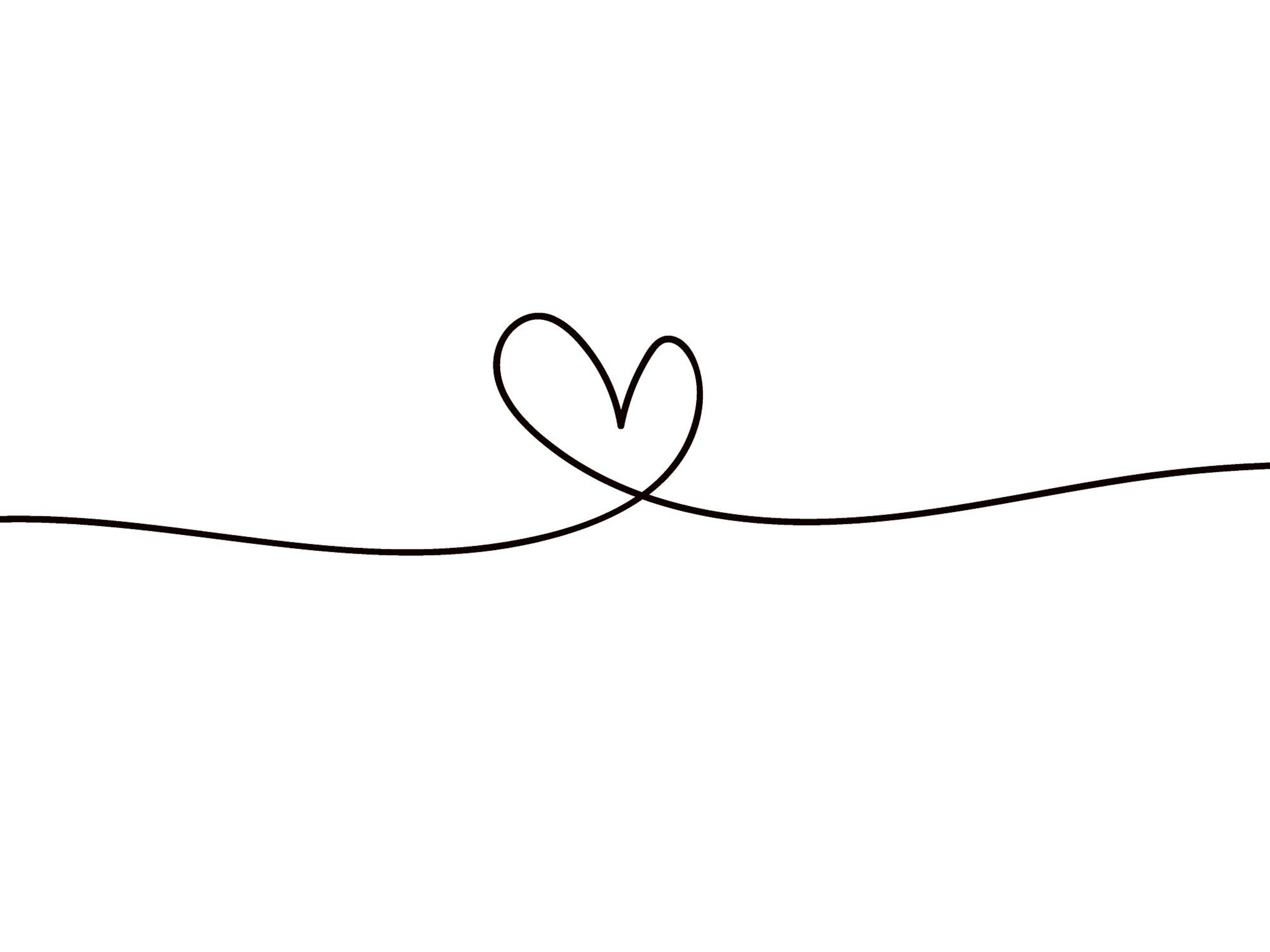 Line Heart Plakat 0