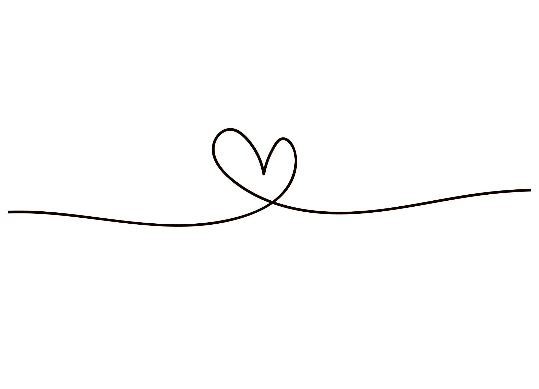 Line Heart Print (40x50 cm)